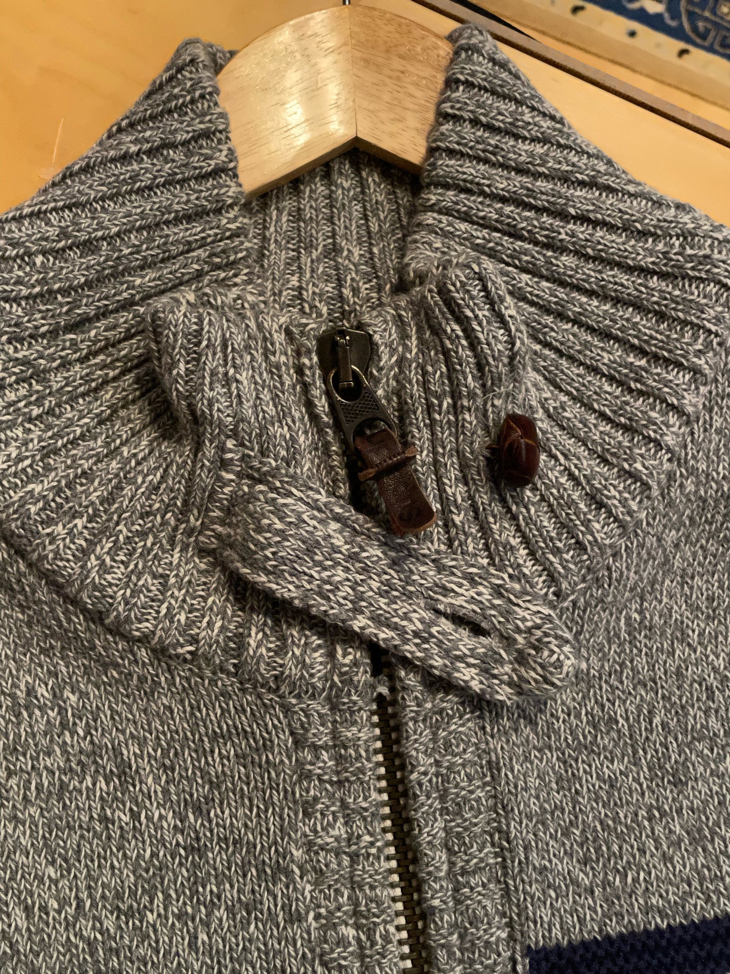 SUPERDRY EAGLE AZTEC NORDIC KNIT CARDIGAN JACKET SZ: M