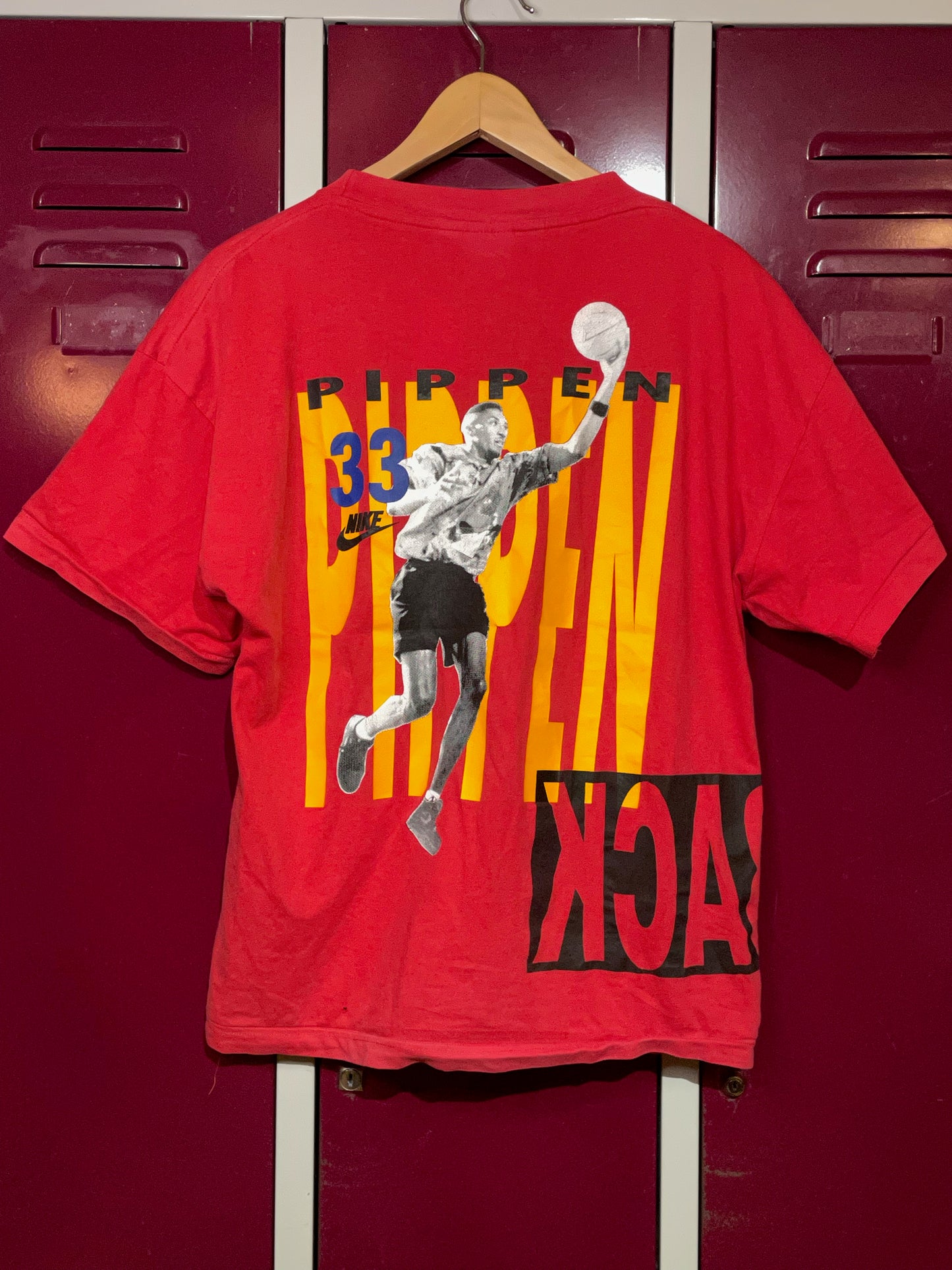 VINTAGE 90s NIKE JORDAN BACK 2 BACK PIPPEN NBA T-SHIRT SZ: XL (S)