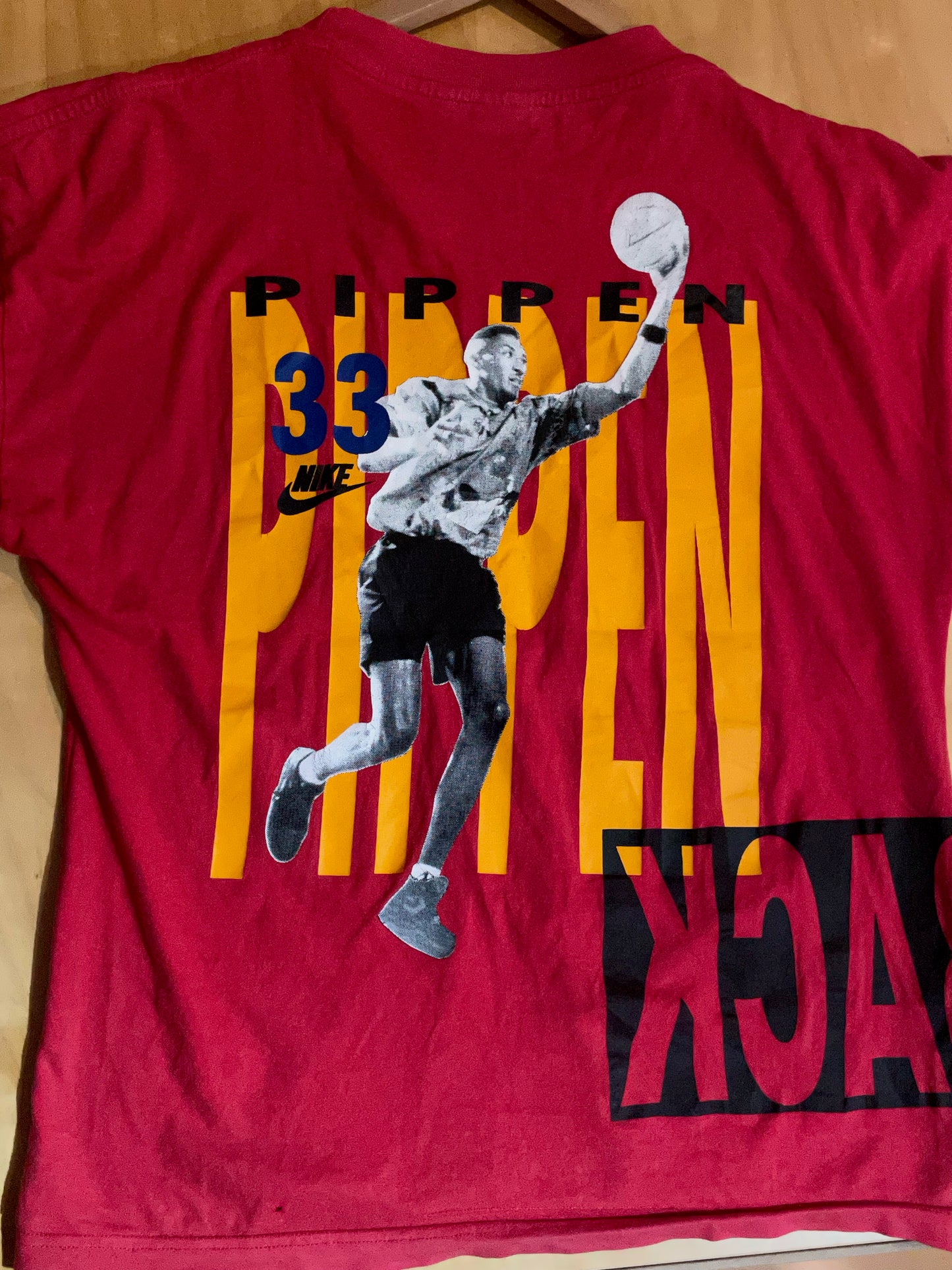VINTAGE 90s NIKE JORDAN BACK 2 BACK PIPPEN NBA T-SHIRT SZ: XL (S)