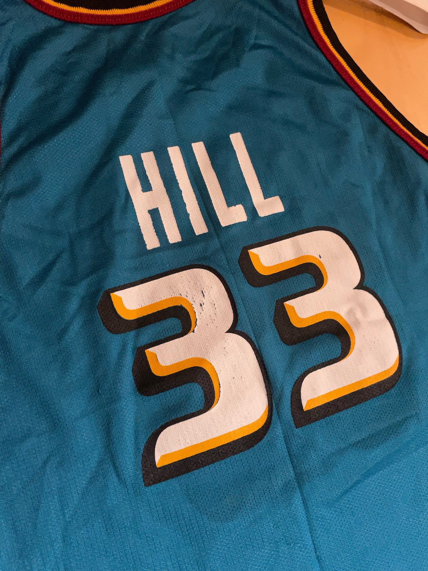 VINTAGE REVERSIBLE CHAMPION DETROIT PISTONS"GRANT HILL" NBA JERSEY  SZ: S