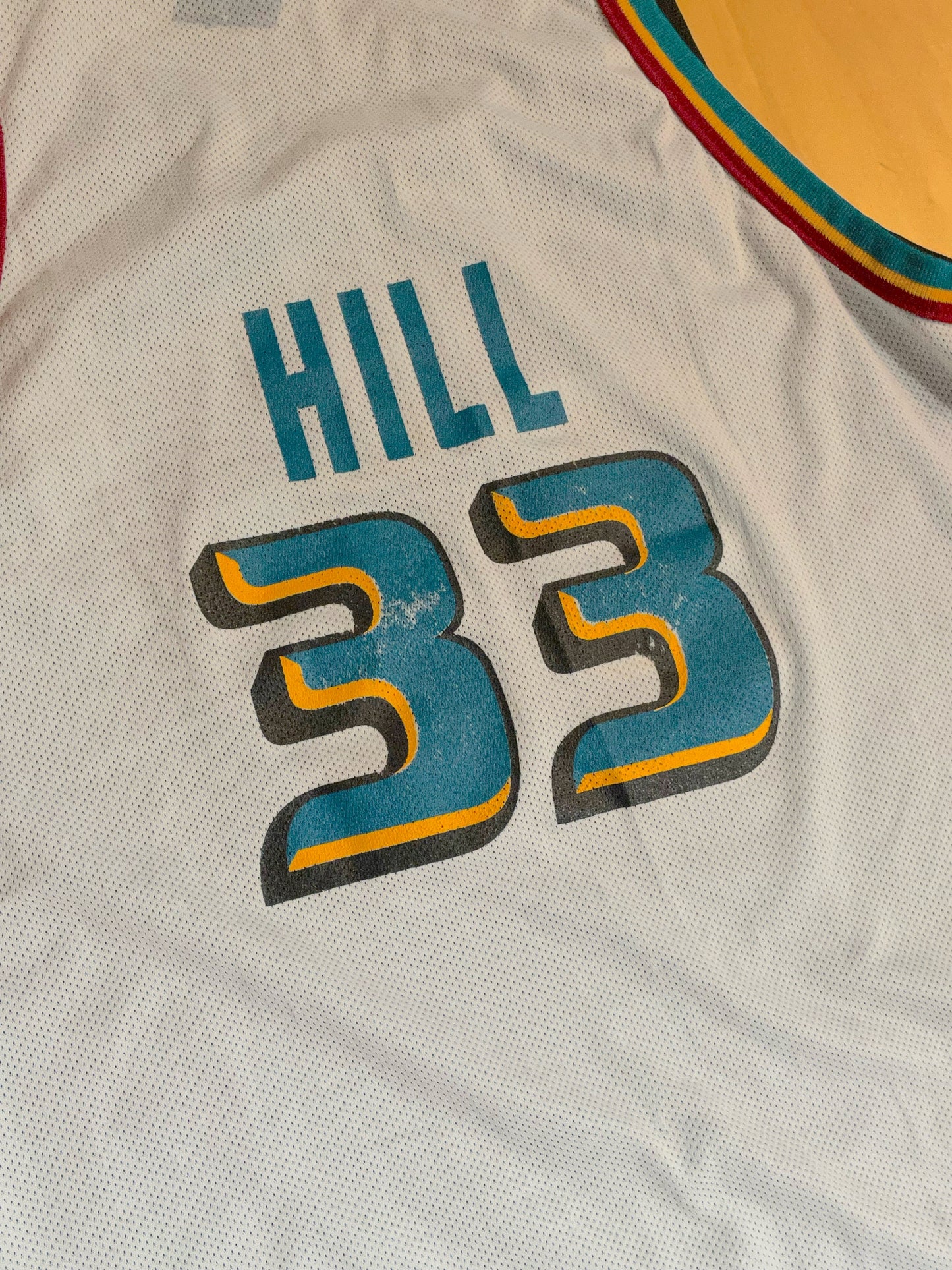 VINTAGE REVERSIBLE CHAMPION DETROIT PISTONS"GRANT HILL" NBA JERSEY  SZ: S