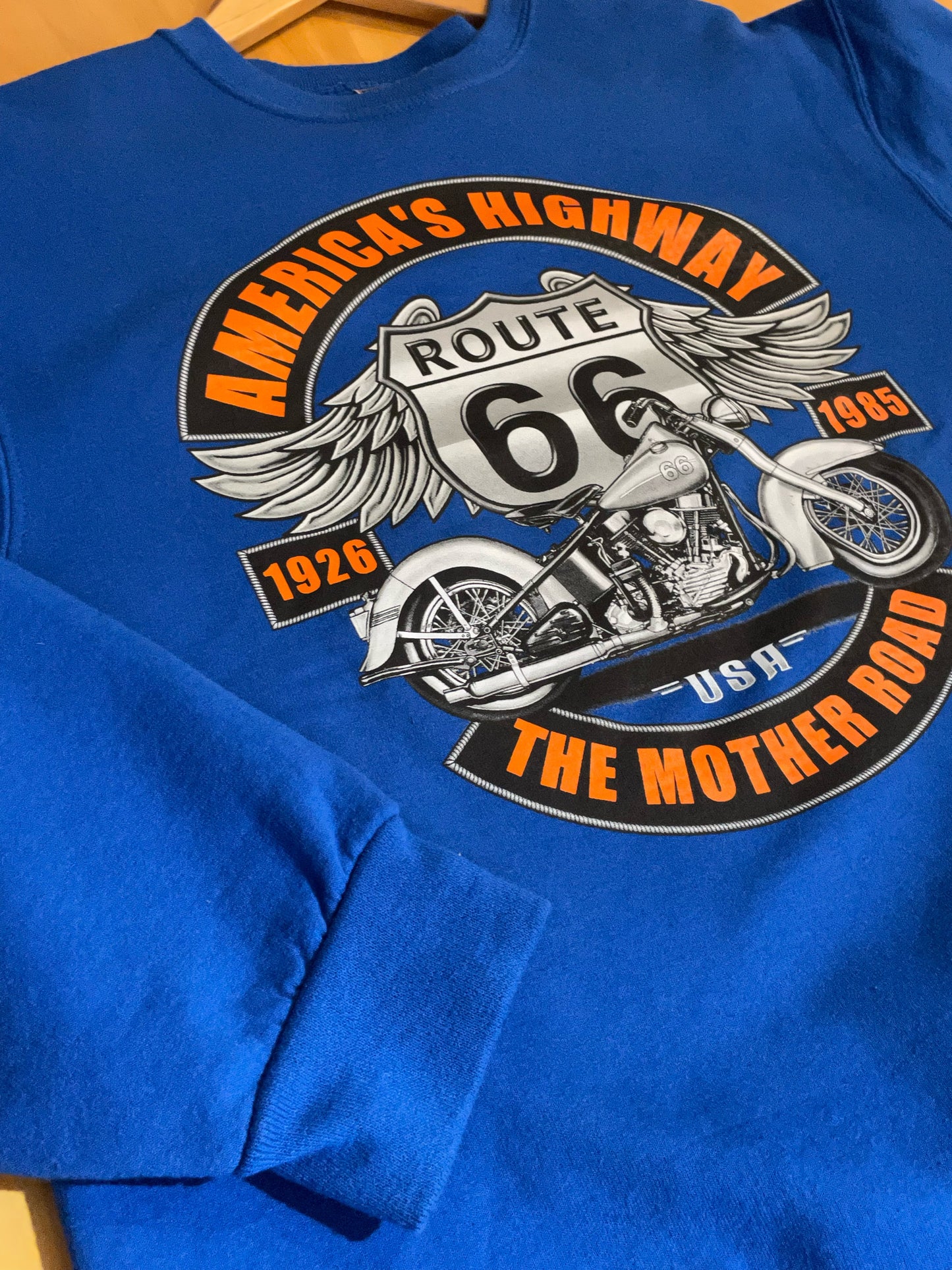 VINTAGE AMERICA'S HIGHWAY "ROUTE 66" CREWNECK SWEATSHIRT SZ: M