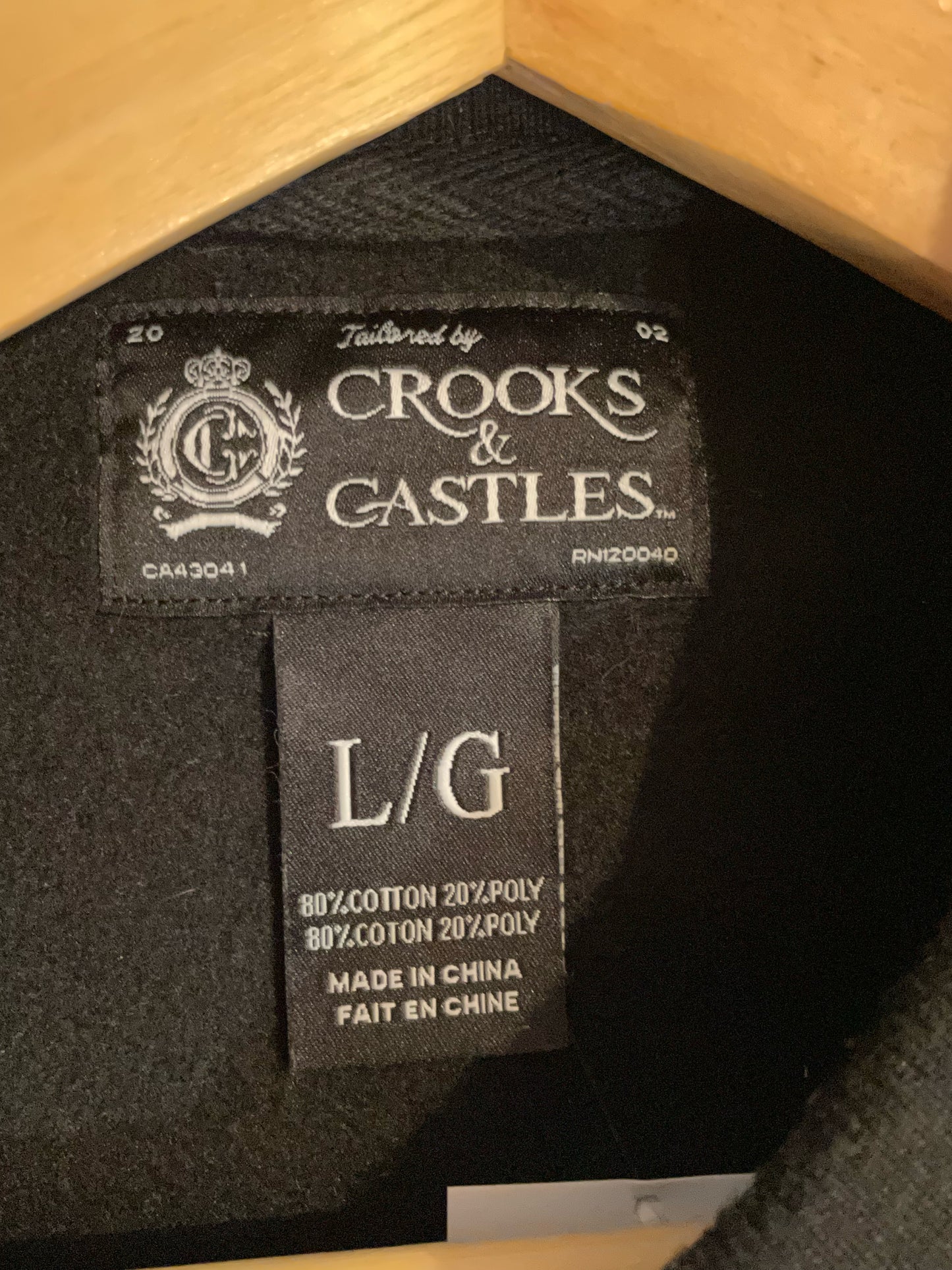 CROOKS & CASTLES MEDUSA CLASSIC BLACK CREWNECK SWEATSHIRT SZ: L