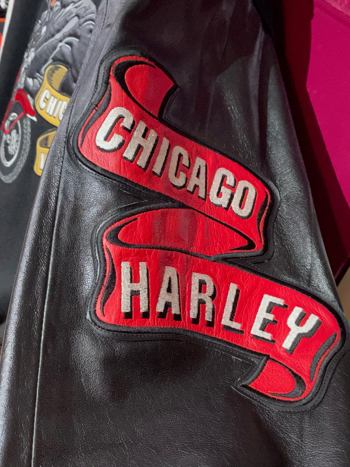 HARLEY DAVIDSON BY JEFF HAMILTON CHICAGO ILLINOIS VARSITY JACKET SZ: XXL