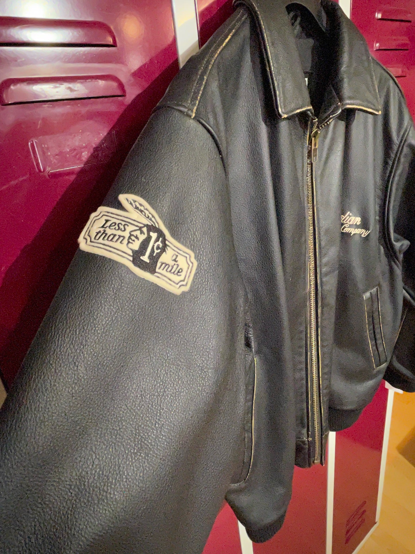 INDIAN MOTORCYCLE "BIG INDIAN PATCH LOGO" LEATHER VARSITY JACKET SZ: L