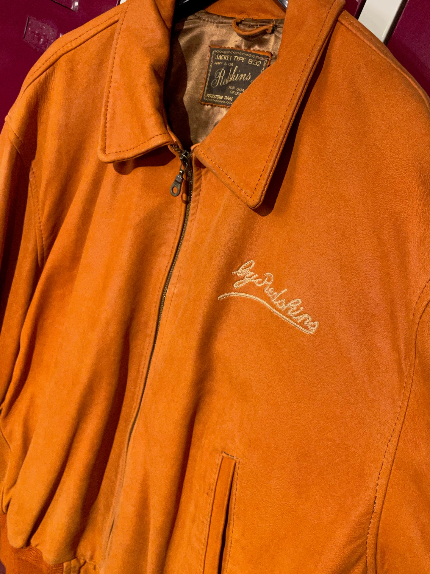 REDSKINS TYPE B-32 SUEDEOR LEATHER JACKET SZ: XL