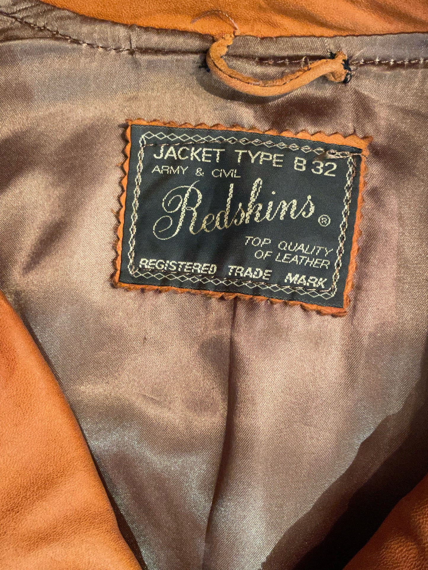 REDSKINS TYPE B-32 SUEDEOR LEATHER JACKET SZ: XL