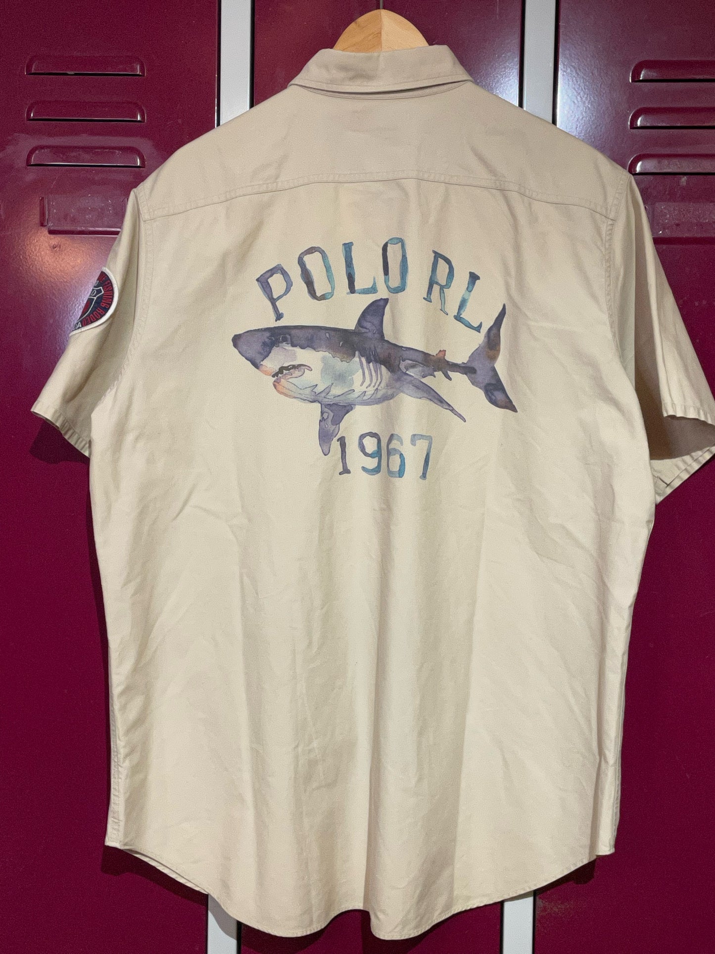 POLO RALPH LAUREN SHARK1967 SHORT SLEEVES SHIRT SZ: L