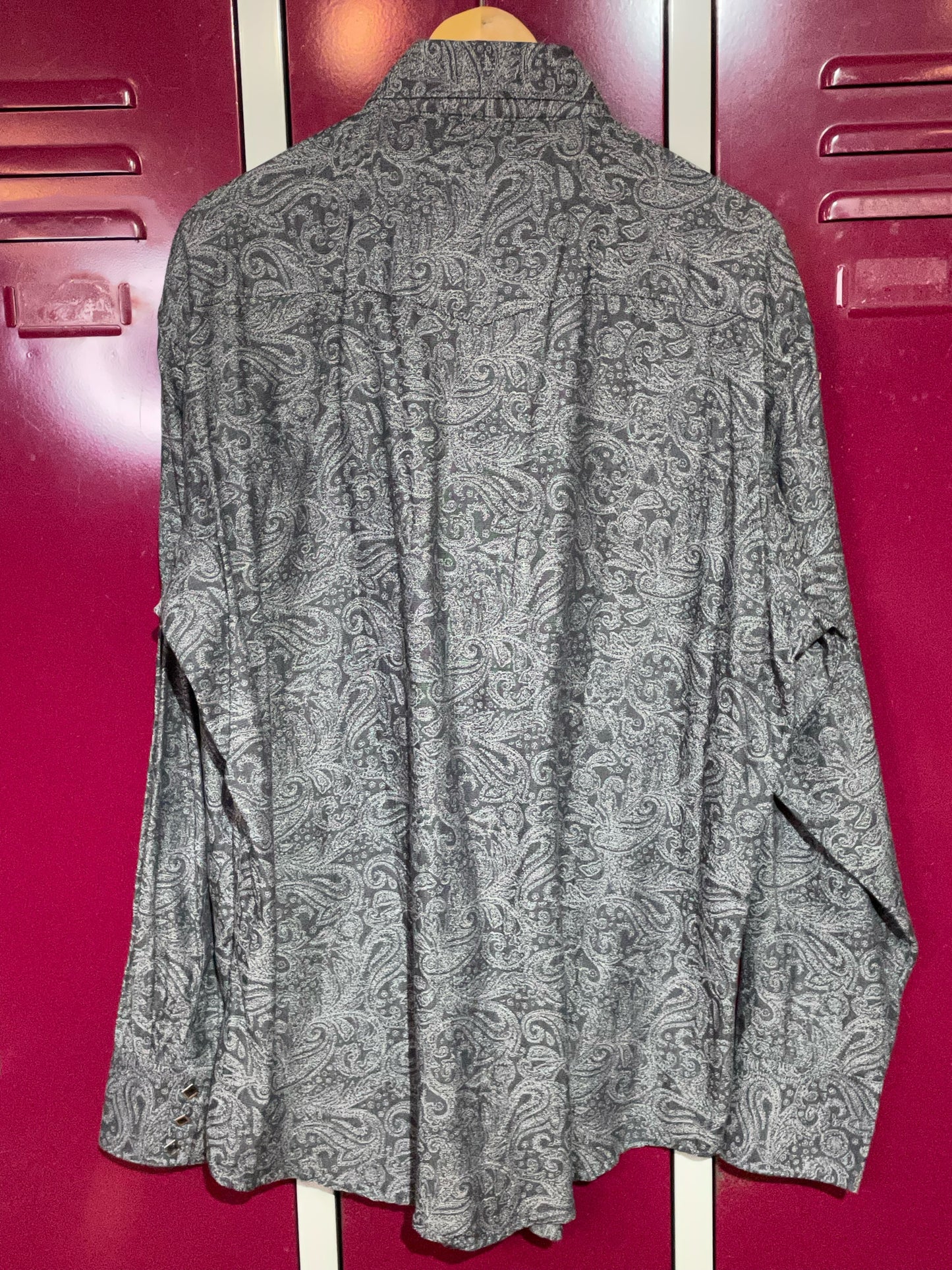 WRANGLER GEORGE STRAIT TROUBADOUR COLLECTION WESTERN PAISLEY SHIRT SZ: L
