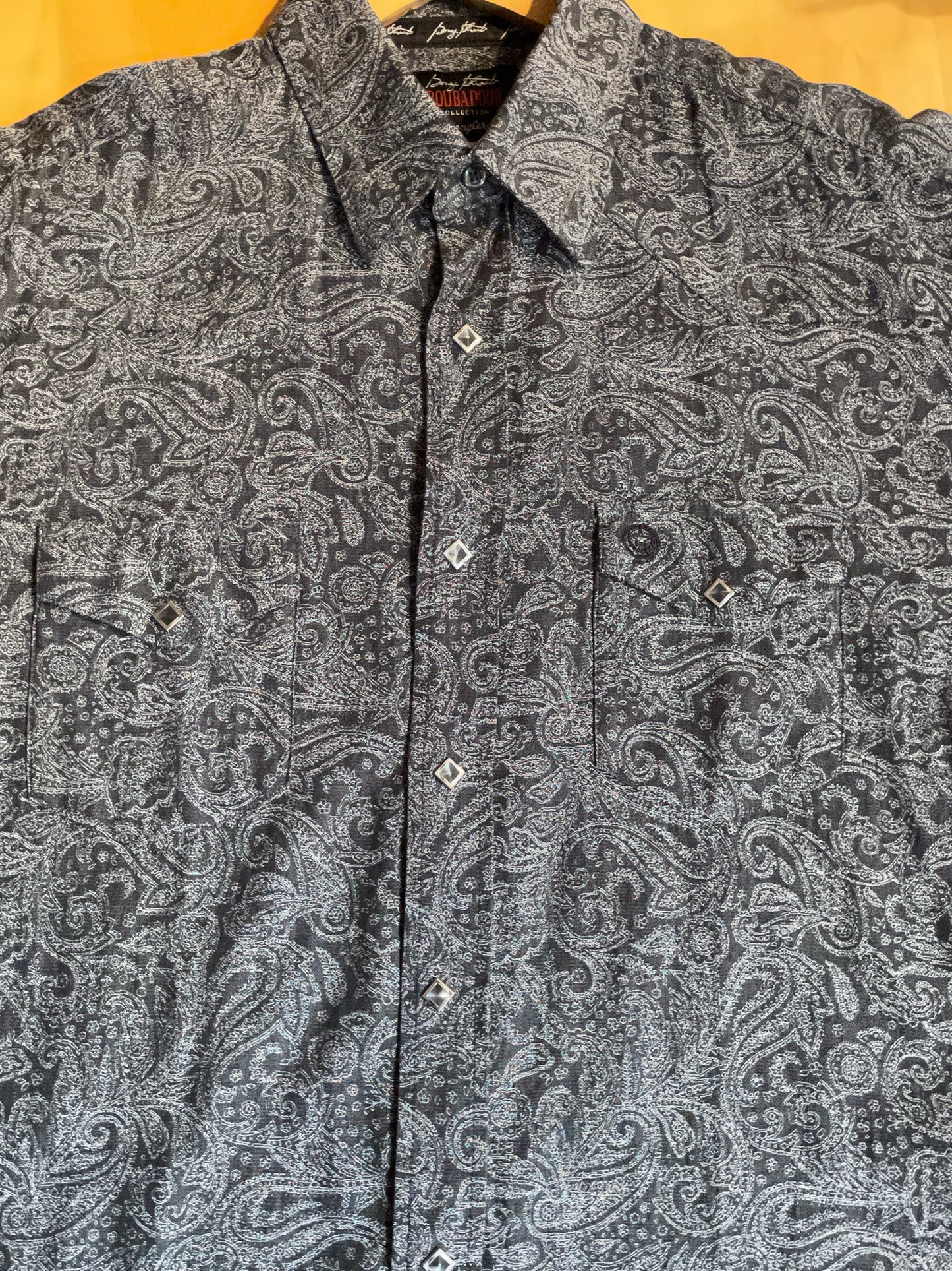 WRANGLER GEORGE STRAIT TROUBADOUR COLLECTION WESTERN PAISLEY SHIRT SZ: L