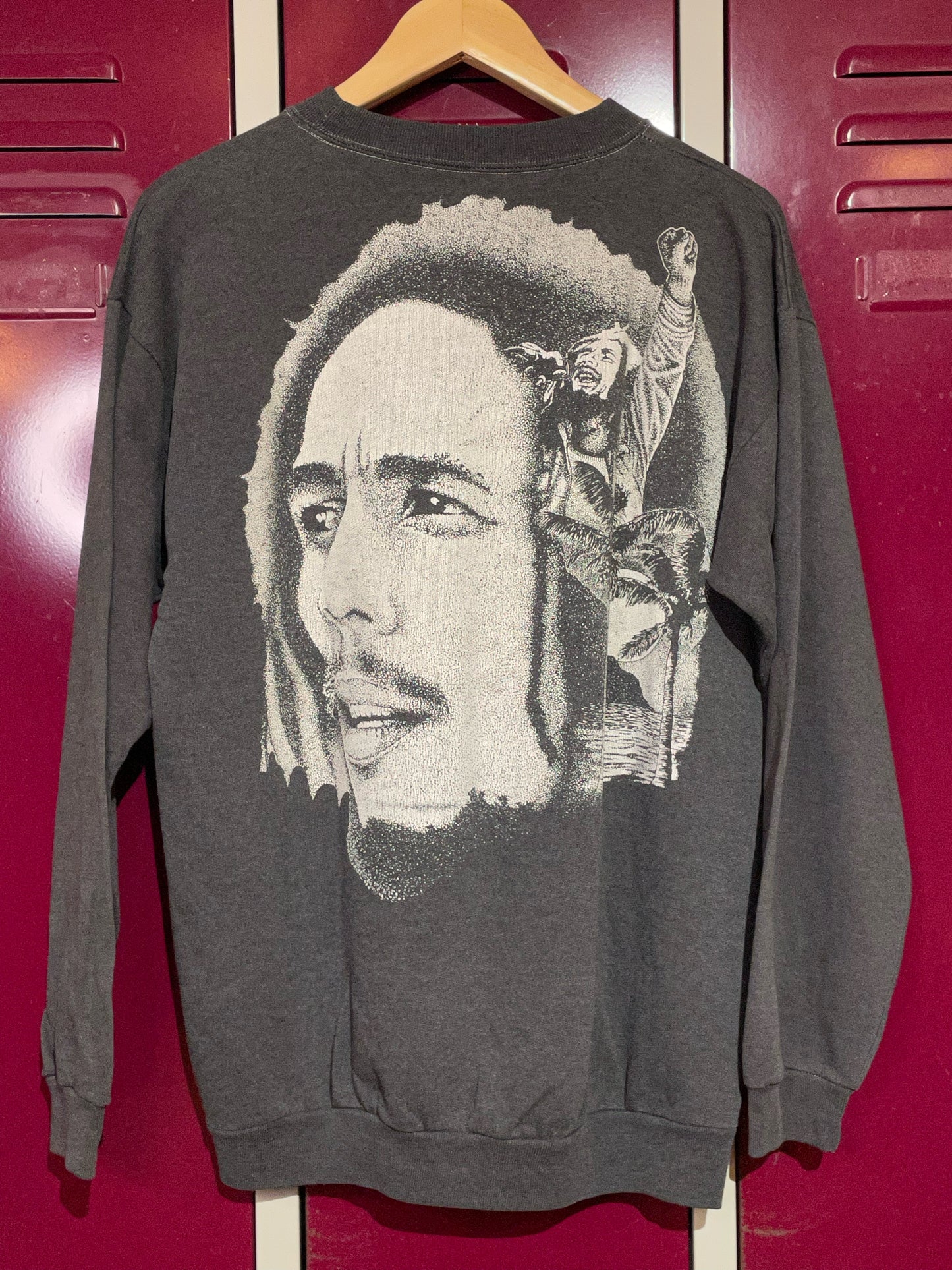 BOB MARLEY SMILE JAMAICA 90s VINTAGE CREWNECK SWEATSHIRT  SZ: L