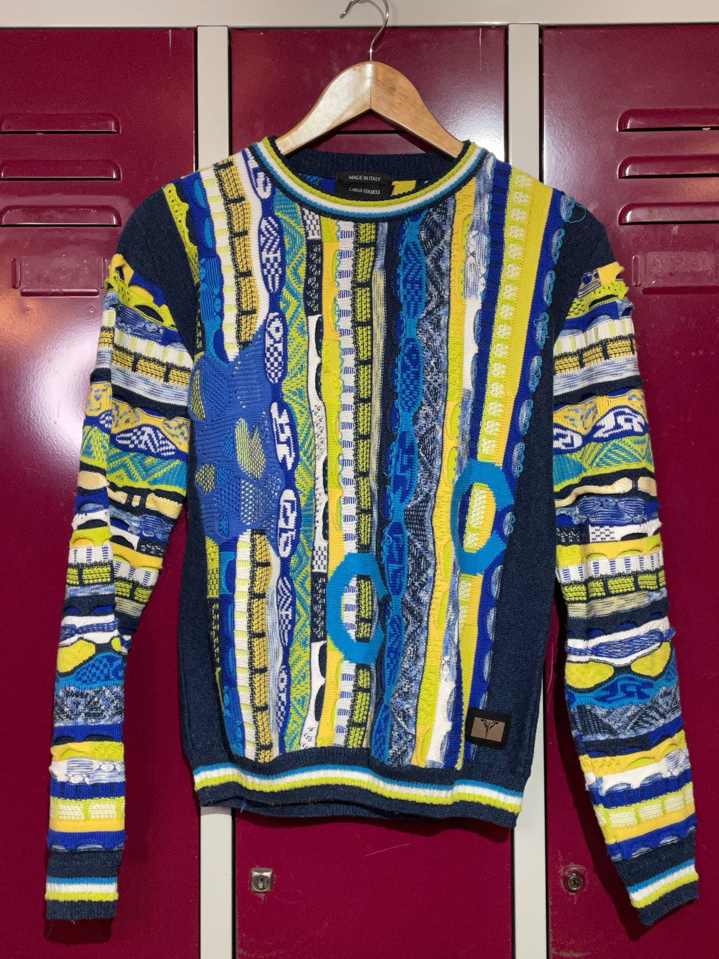 CARLO COLUCCI MADE IN ITALY MULTICOLORS PULLOVER  SZ: 170/175 = S