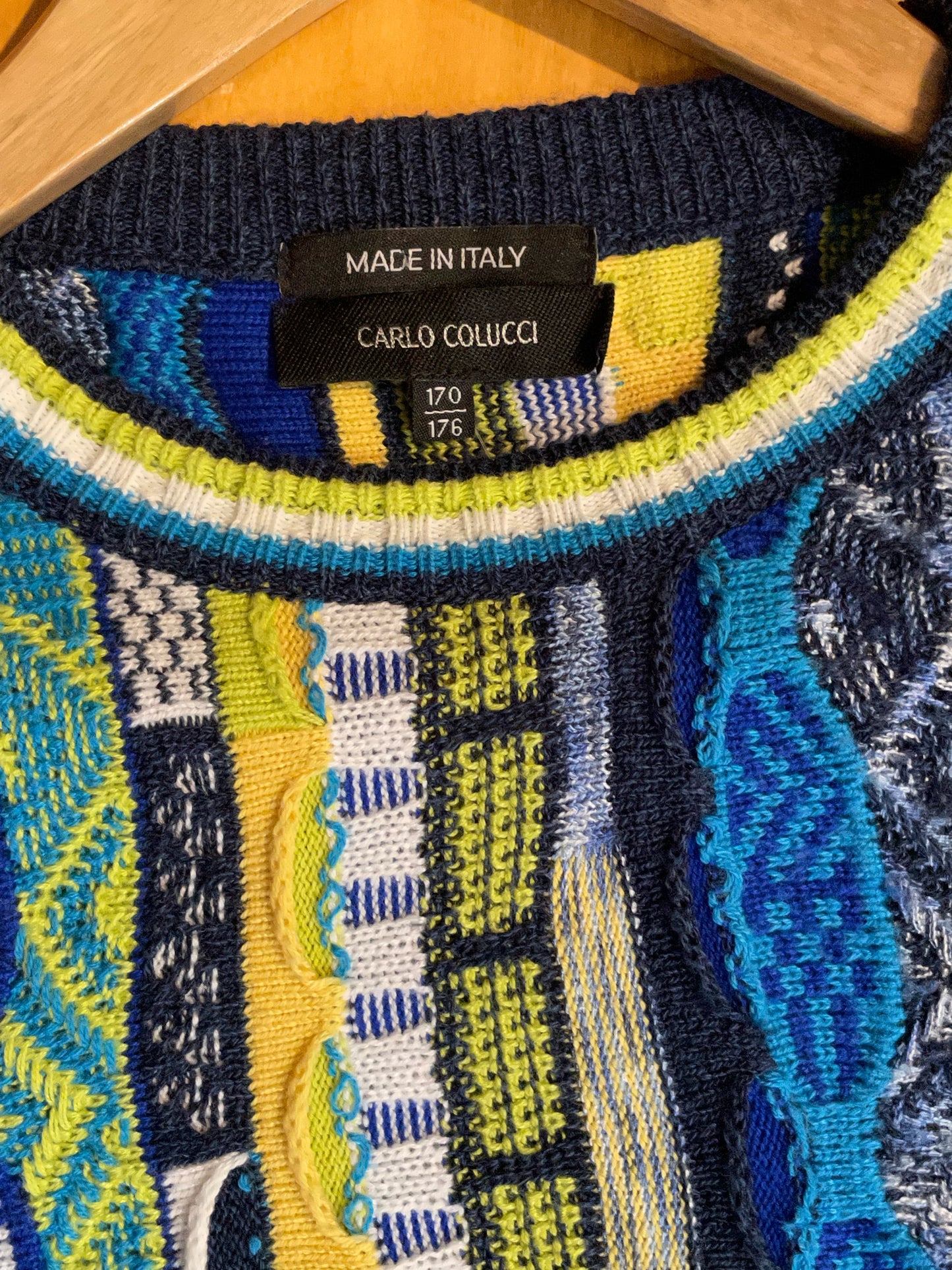 CARLO COLUCCI MADE IN ITALY MULTICOLORS PULLOVER  SZ: 170/175 = S