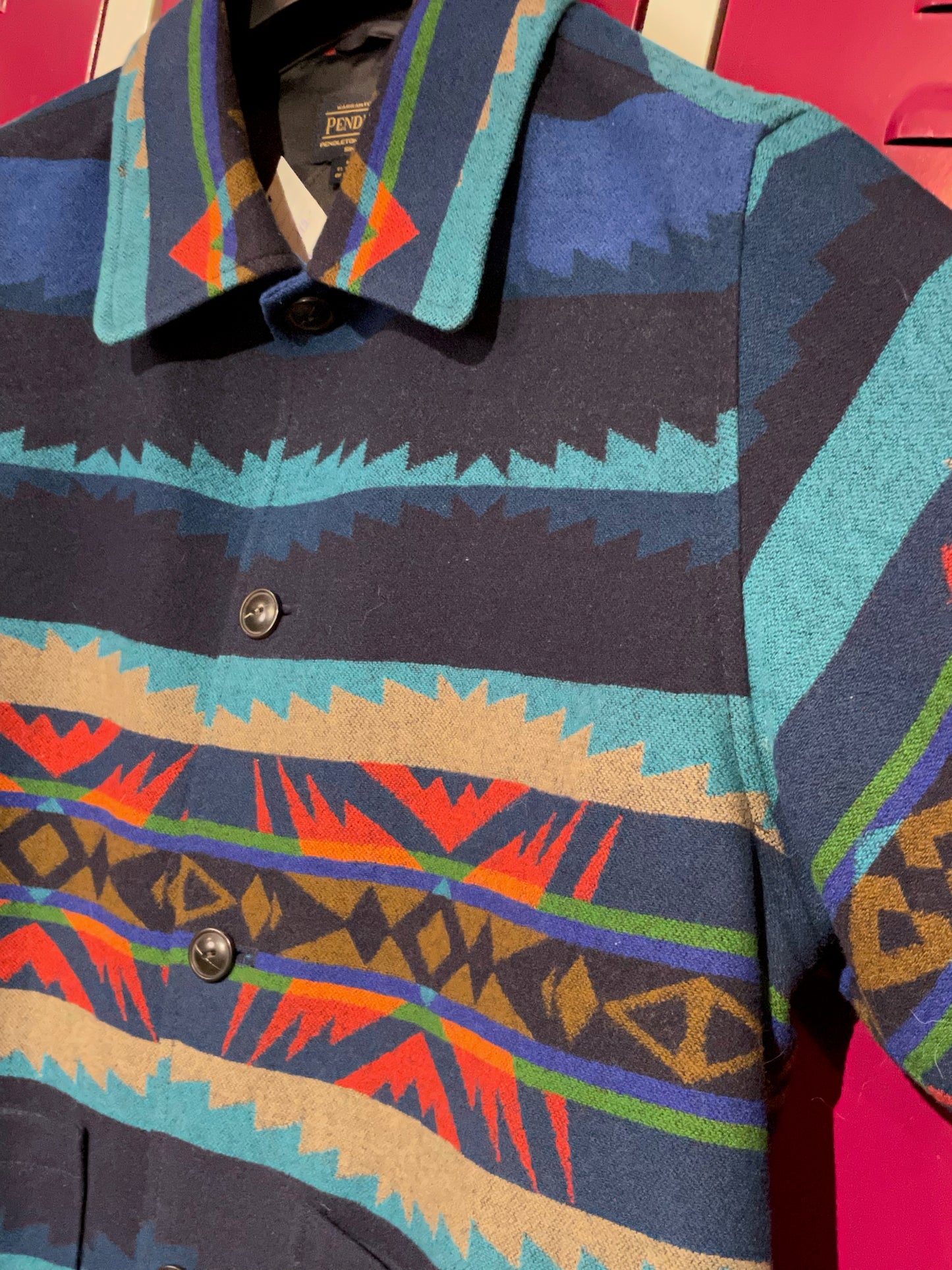 PENDLETON MADE IN USA NAVAJO WOOL JACKET SZ: M