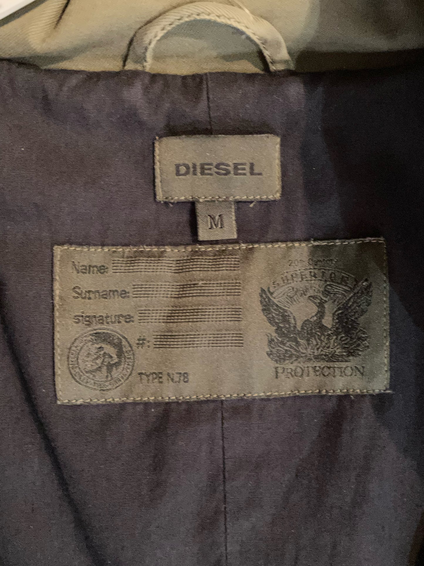 DIESEL MILITARY FIELD M65 JACKET SZ: M