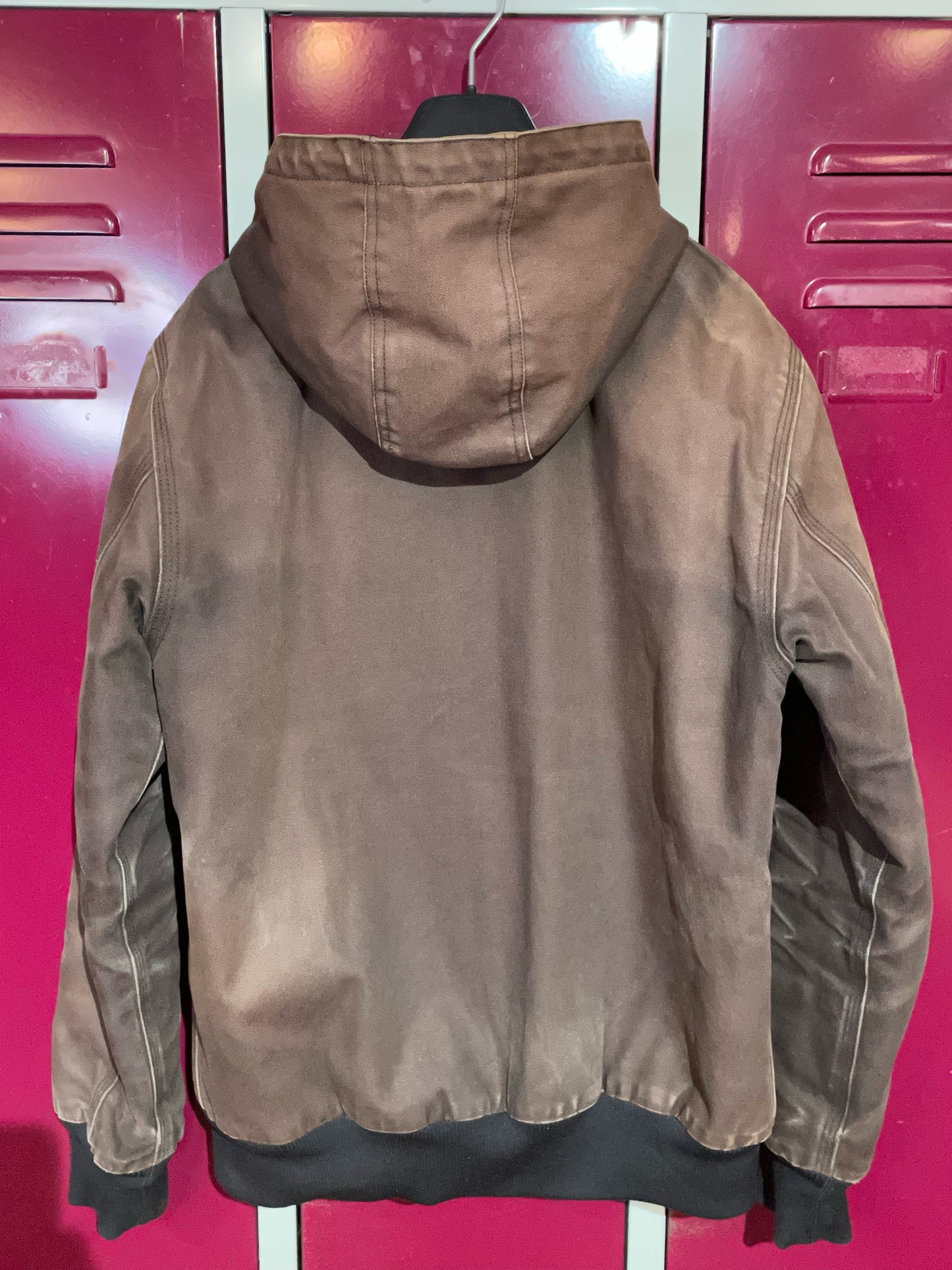 CARHARTT VINTAGE BROWN ZIP UP HOODED SZ: M