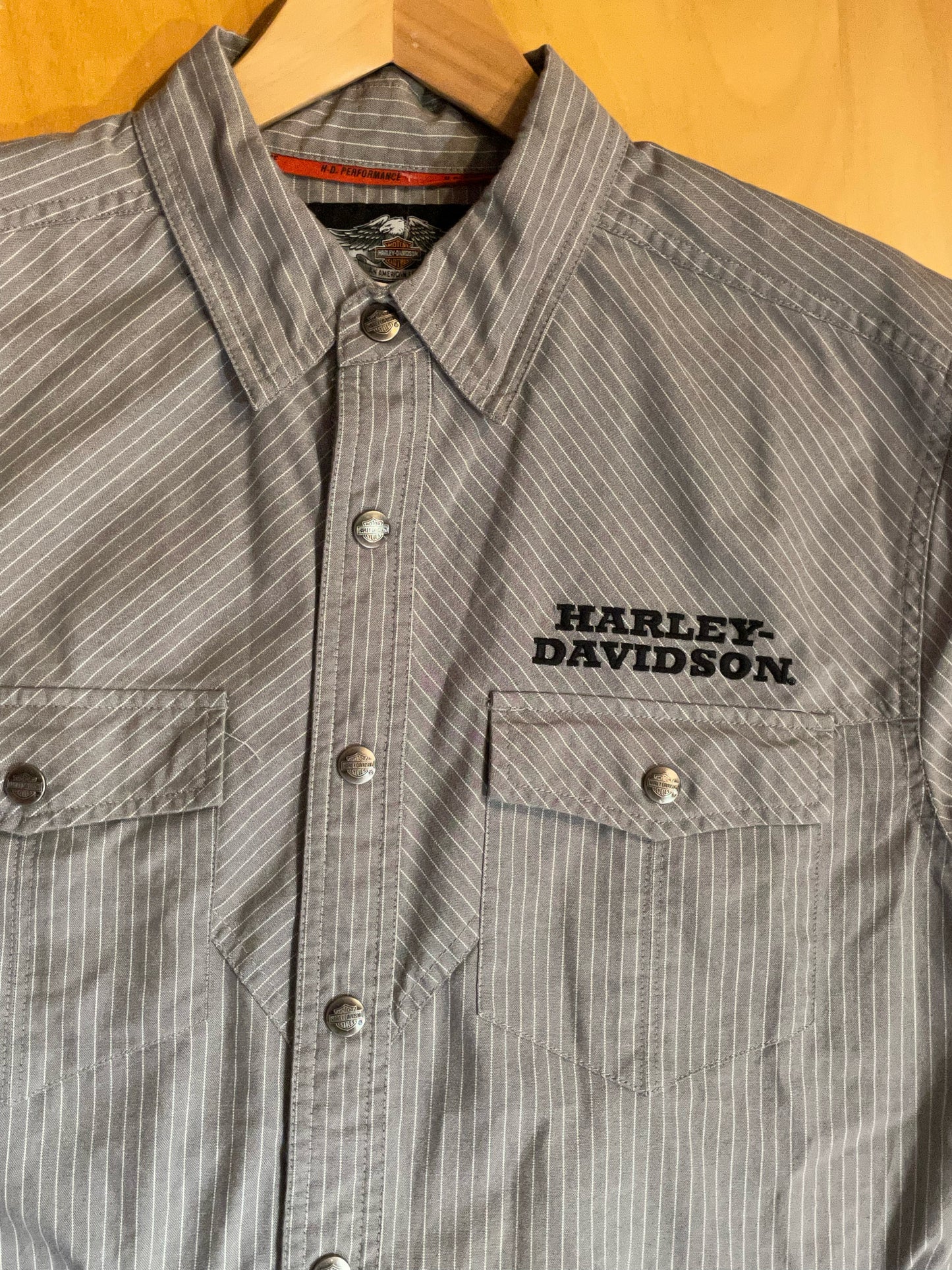 HARLEY DAVIDSON HD-MC BACK SHORT SLEEVES SHIRT SZ: L