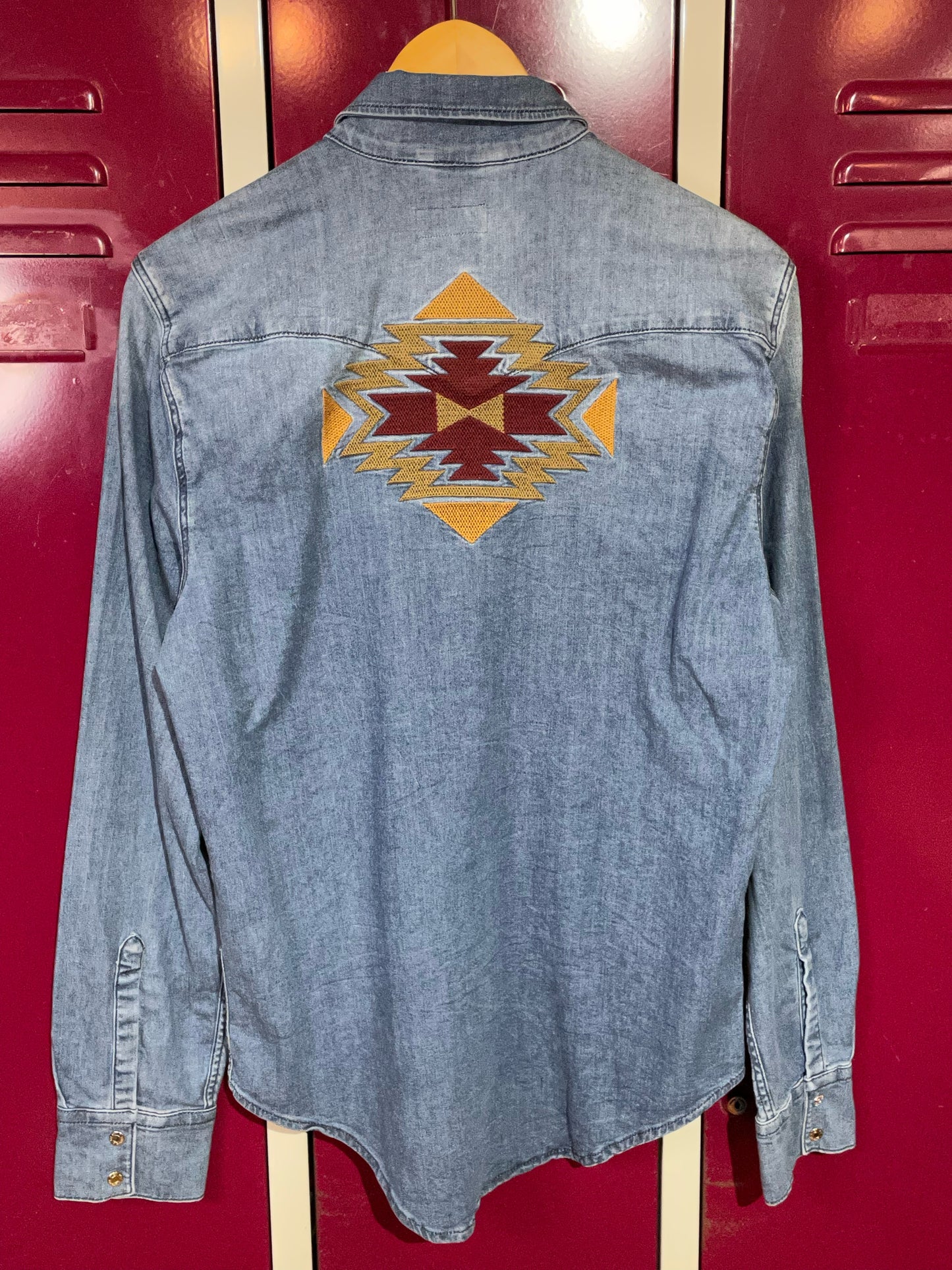 STONES (DS-NEW) NAVAJO WESTERN DENIM SHIRT SZ: M