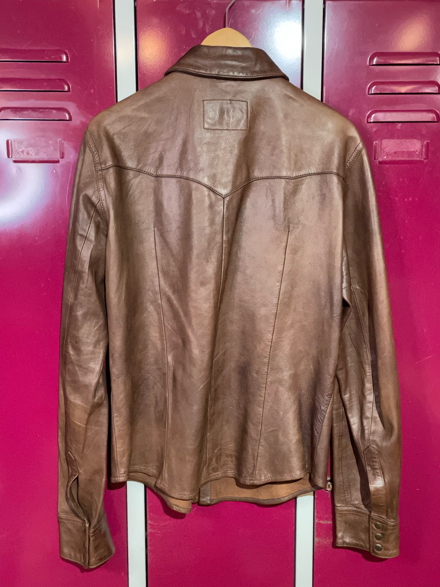 DOLCE & GABBANA LEATHER SHIRT SZ: 50 = L