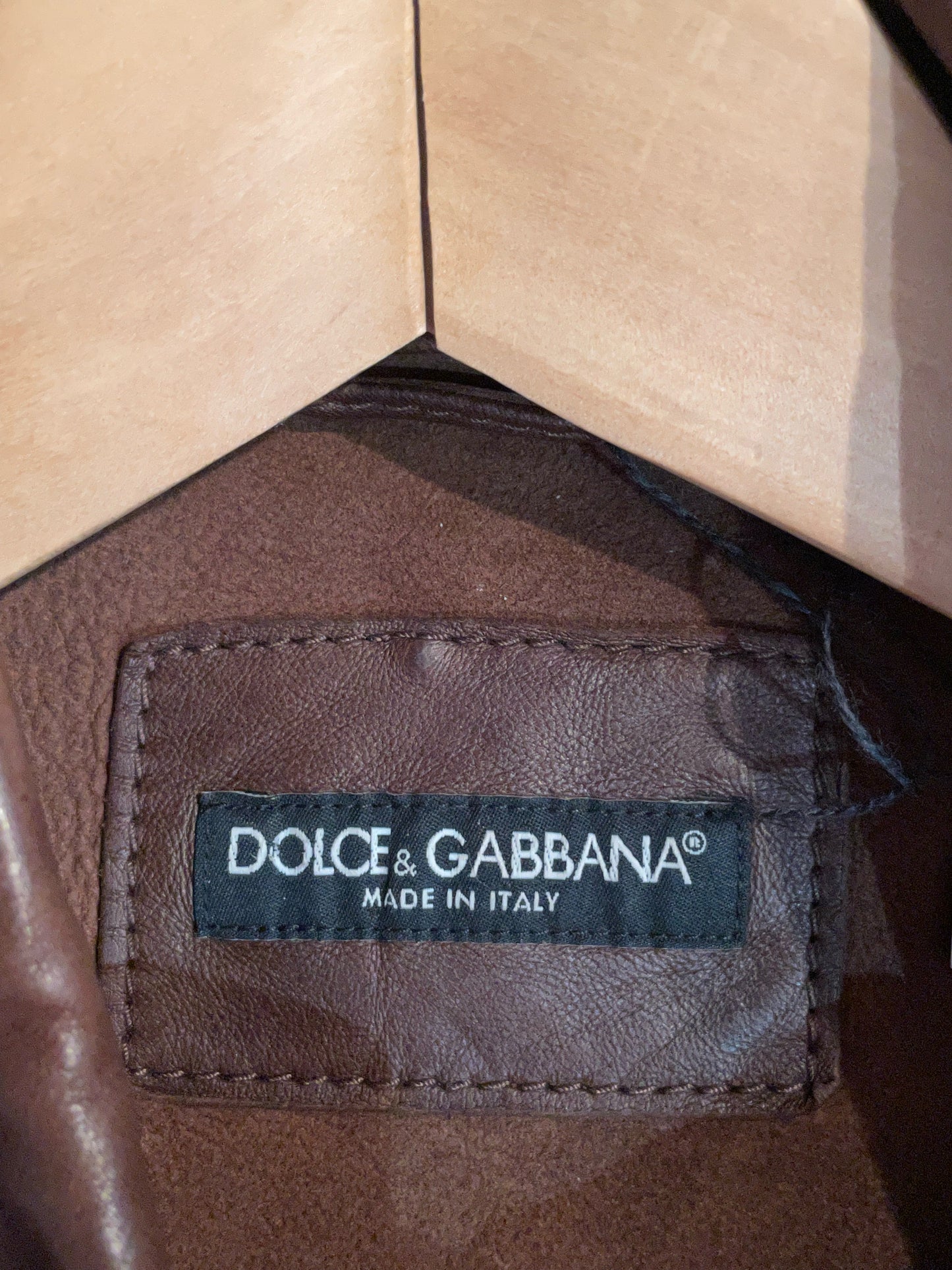 DOLCE & GABBANA LEATHER SHIRT SZ: 50 = L