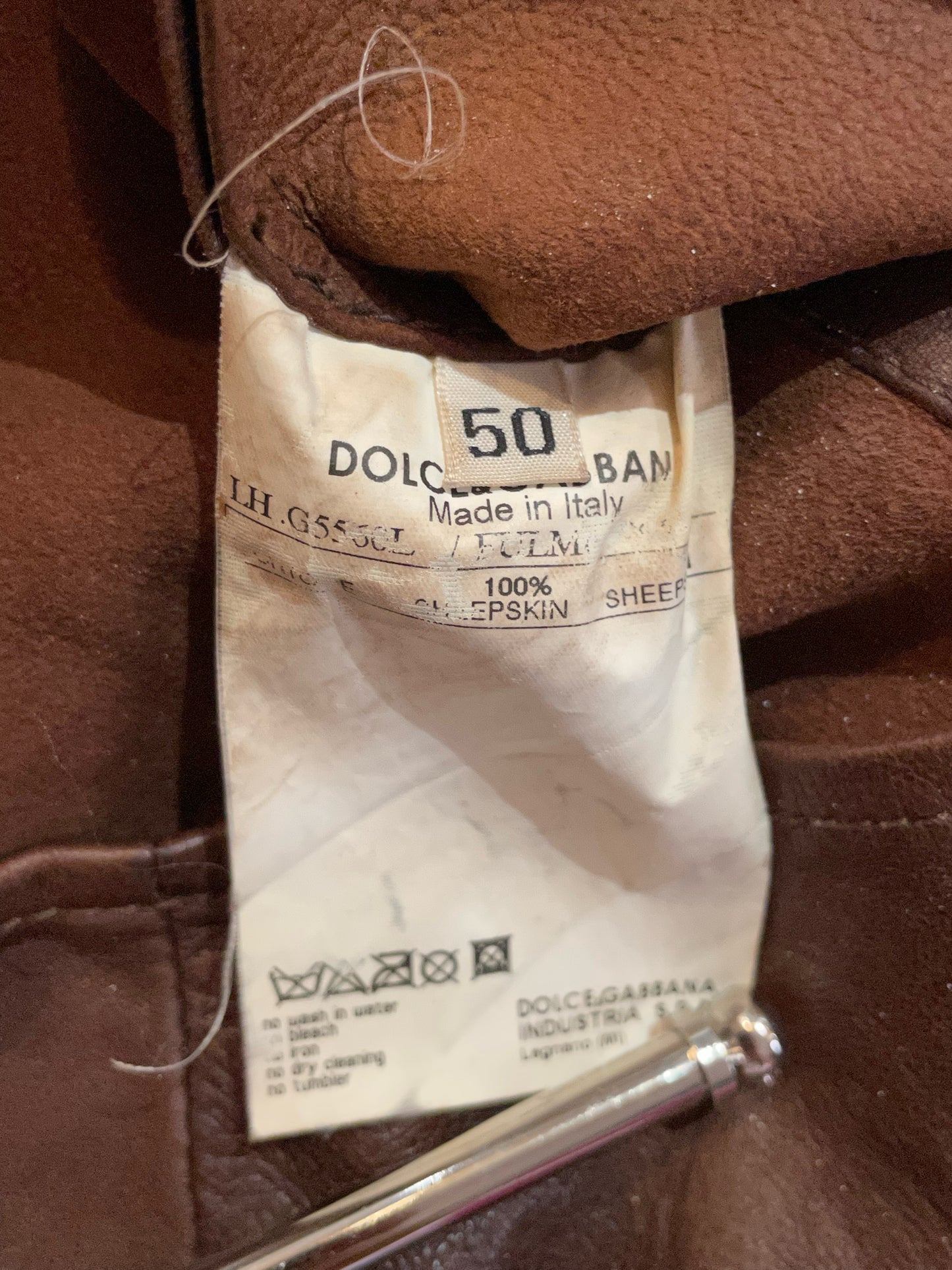 DOLCE & GABBANA LEATHER SHIRT SZ: 50 = L