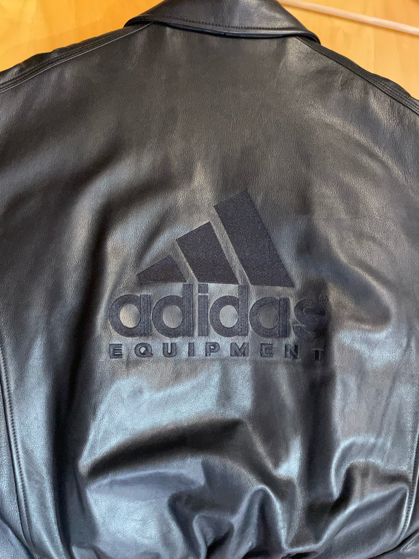 ADIDAS EQUIPMENT VINTAGE LEATHER JACKET SZ: L
