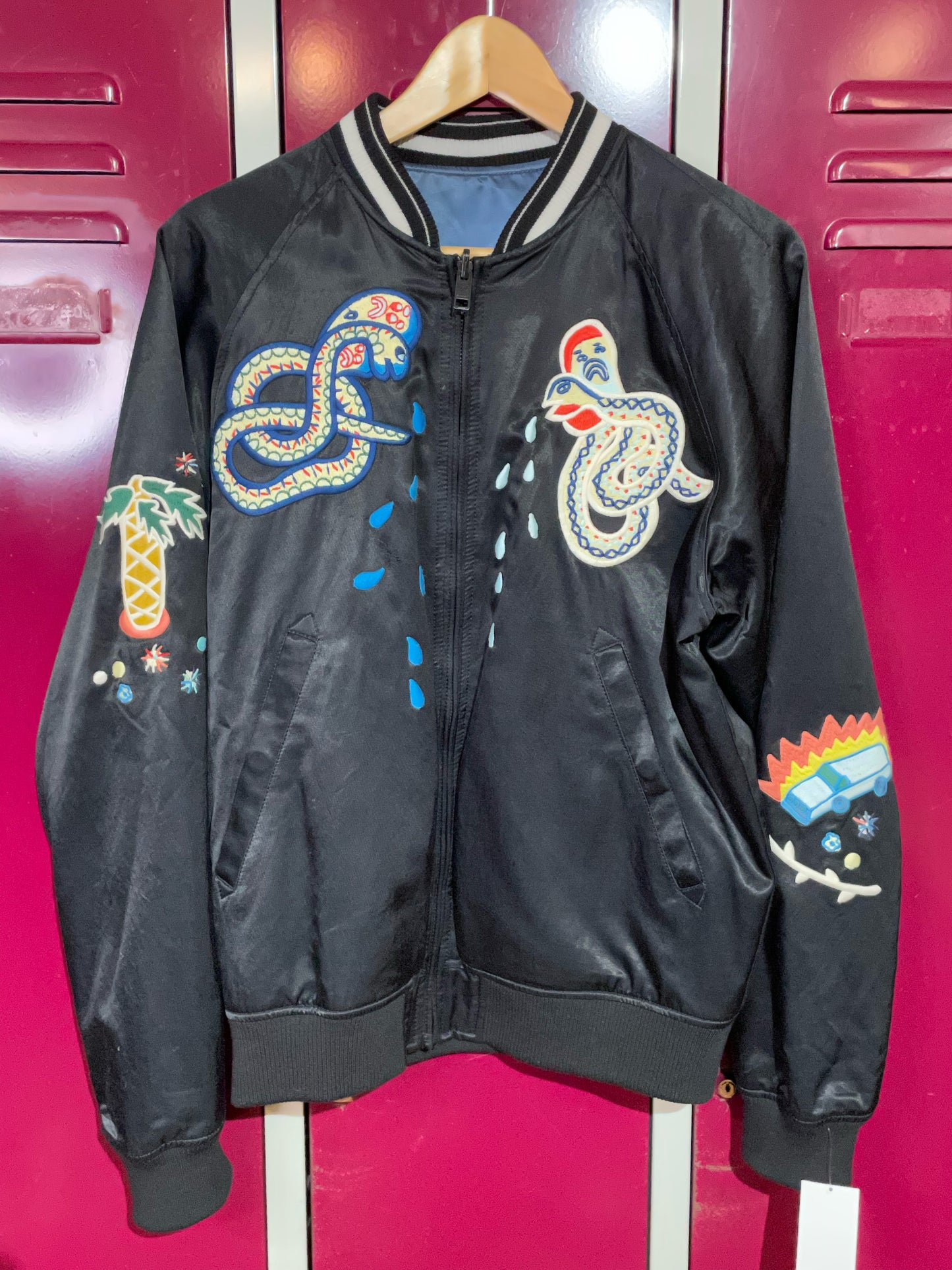 DIESEL REVERSIBLE SATIN SOUVENIR JACKET SZ: M