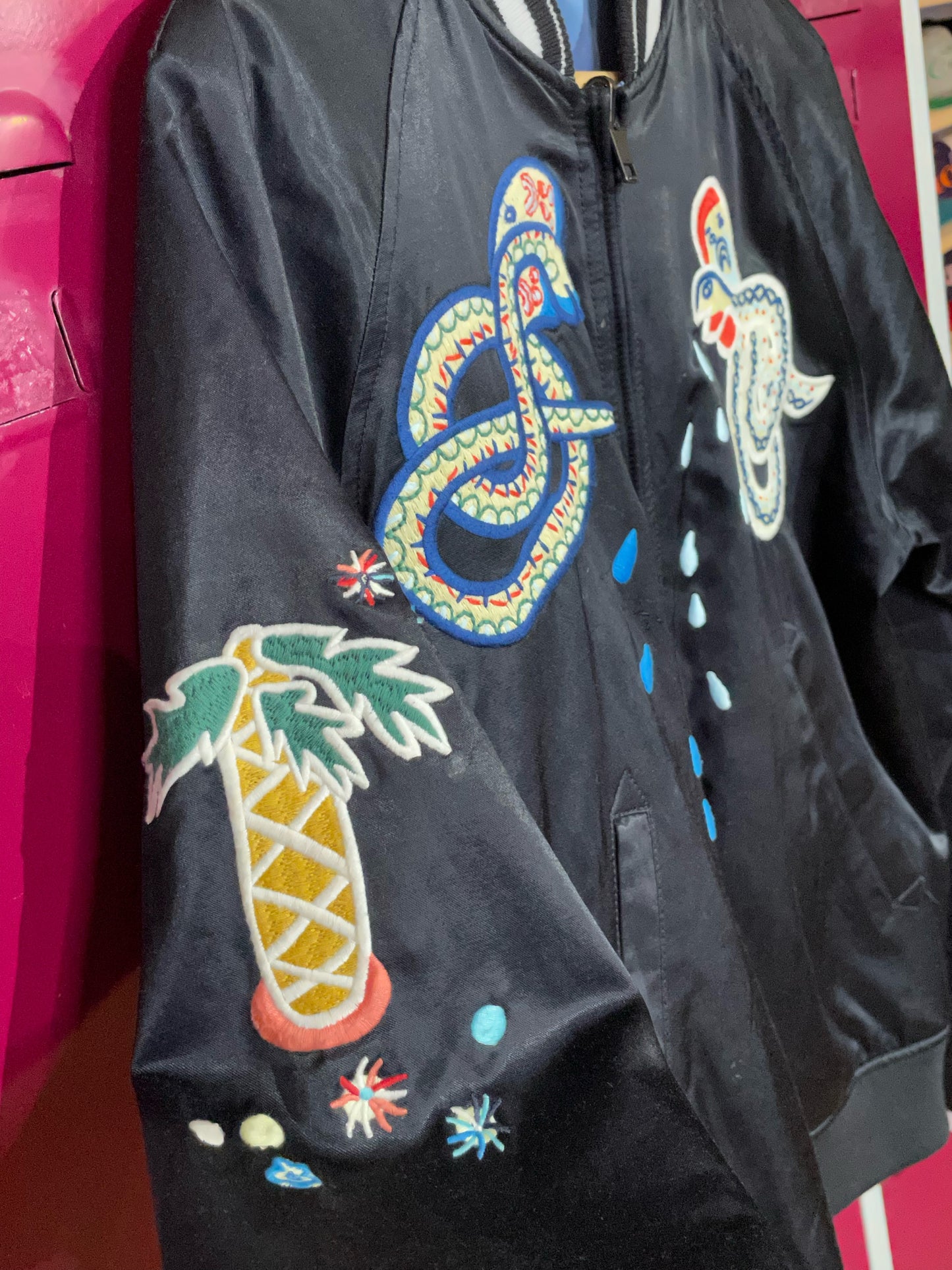 DIESEL REVERSIBLE SATIN SOUVENIR JACKET SZ: M