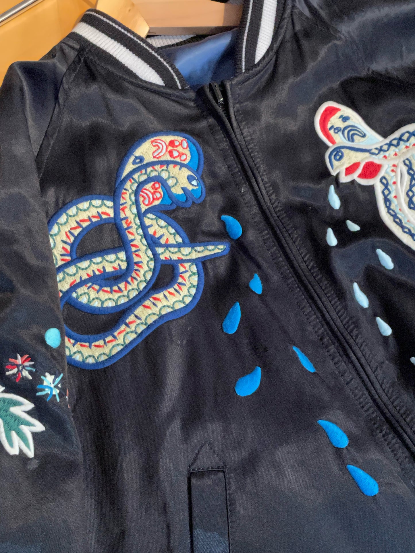 DIESEL REVERSIBLE SATIN SOUVENIR JACKET SZ: M