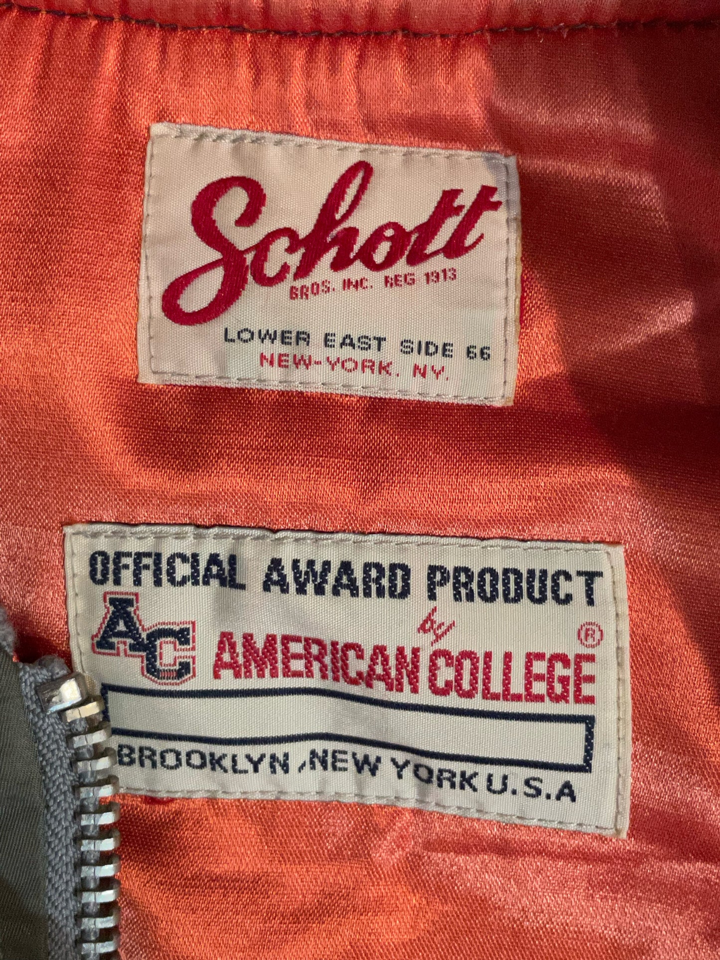 SCHOTT N.Y.C BOMBER JACKET SZ: M