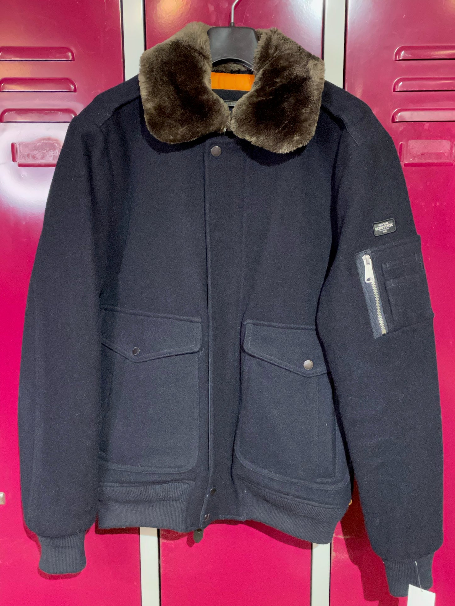 SCHOTT NYC WOOL FLIGHT JACKET SZ: L