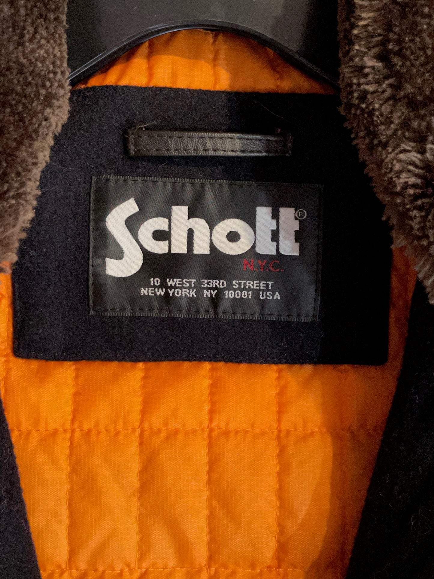 SCHOTT NYC WOOL FLIGHT JACKET SZ: L