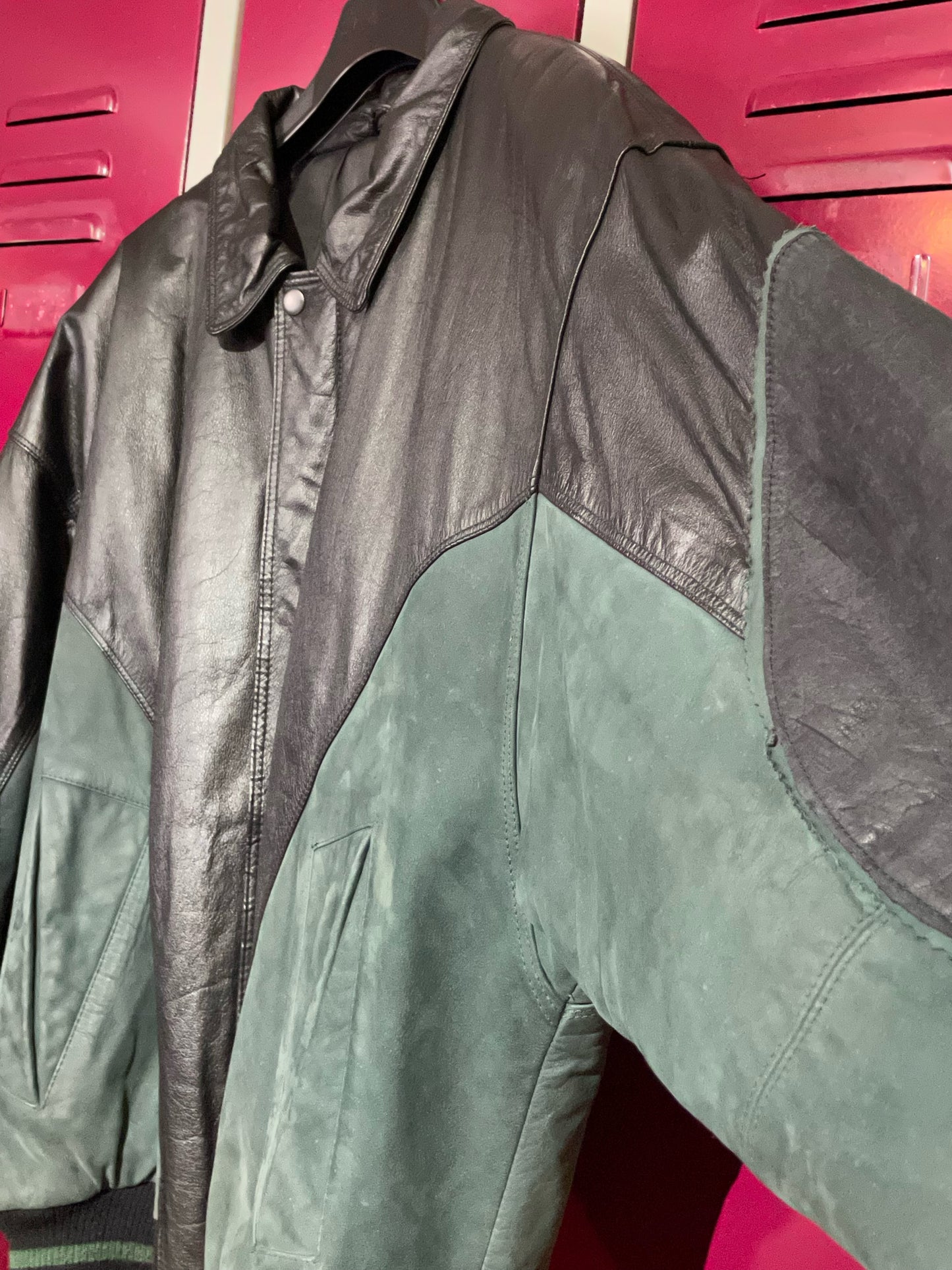 BMW 1986-1992 BY WILD SKINS VINTAGE LEATHER & SUEDE JACKET SZ: XL