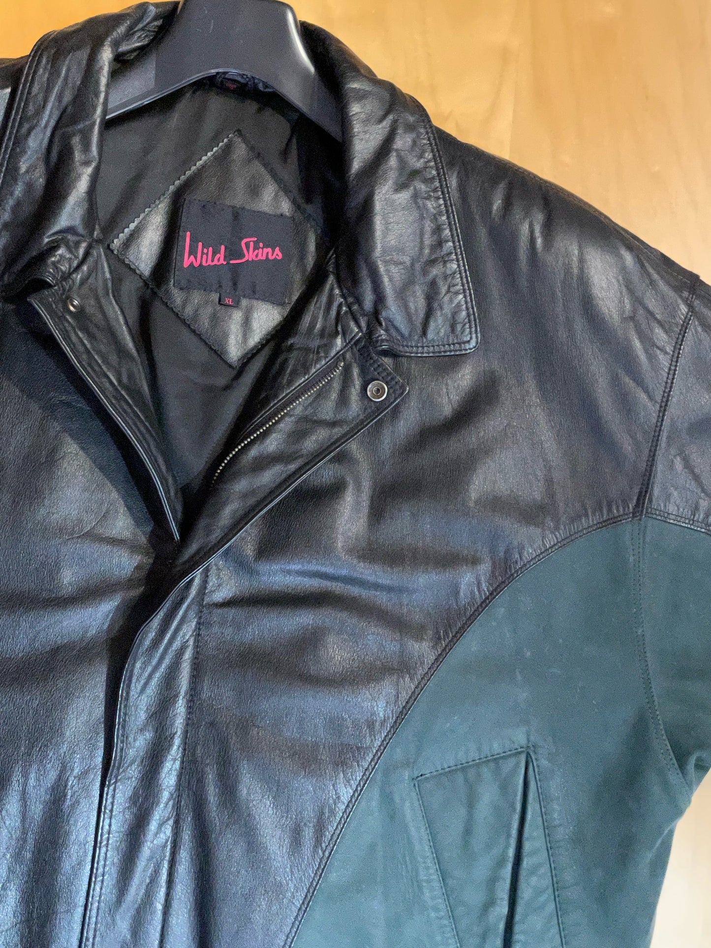 BMW 1986-1992 BY WILD SKINS VINTAGE LEATHER & SUEDE JACKET SZ: XL
