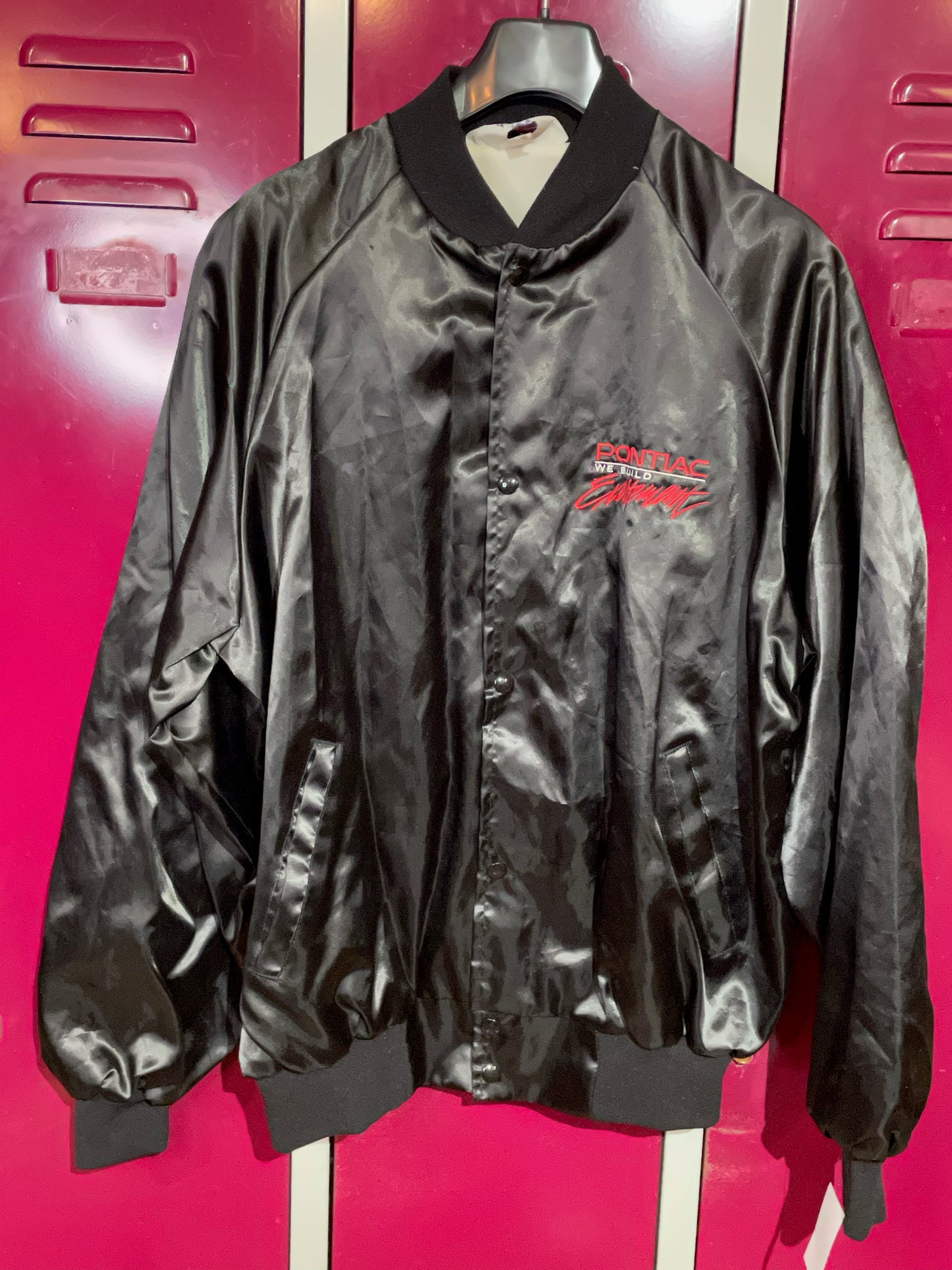 PONTIAC VINTAGE SATIN JACKET MADE IN USA SZ: XL
