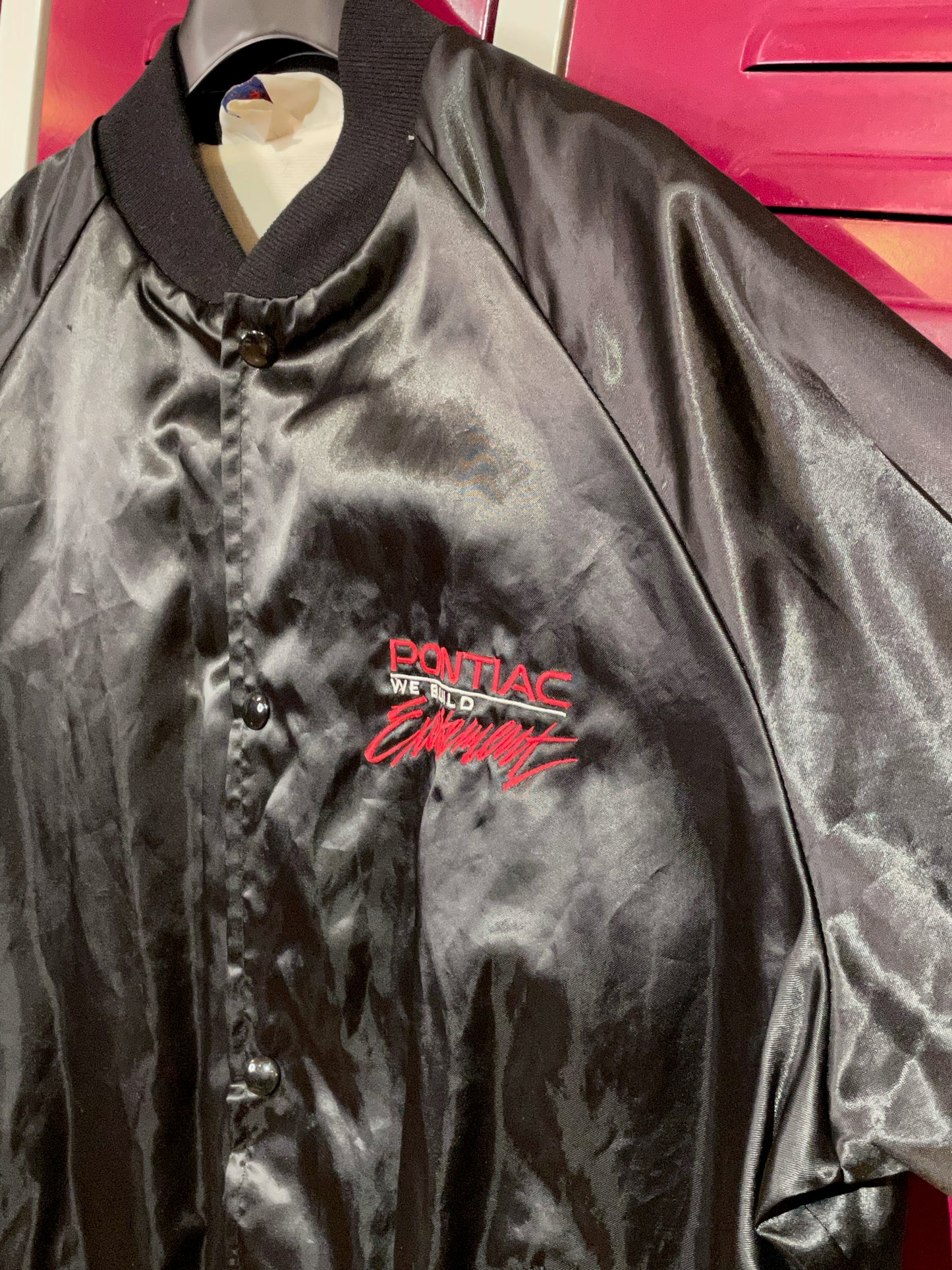 PONTIAC VINTAGE SATIN JACKET MADE IN USA SZ: XL