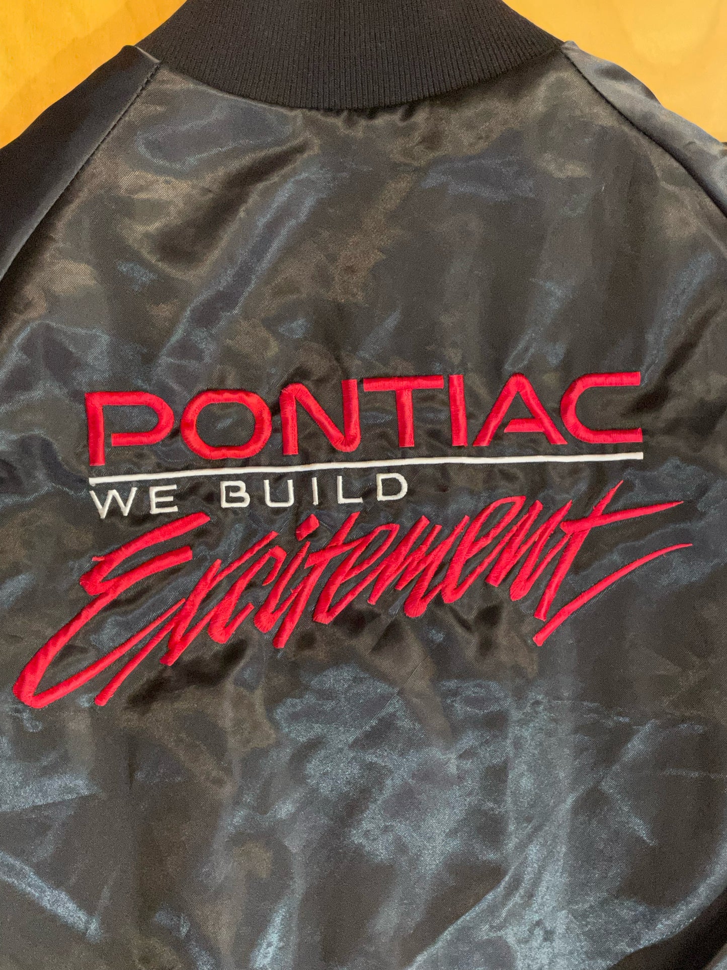 PONTIAC VINTAGE SATIN JACKET MADE IN USA SZ: XL