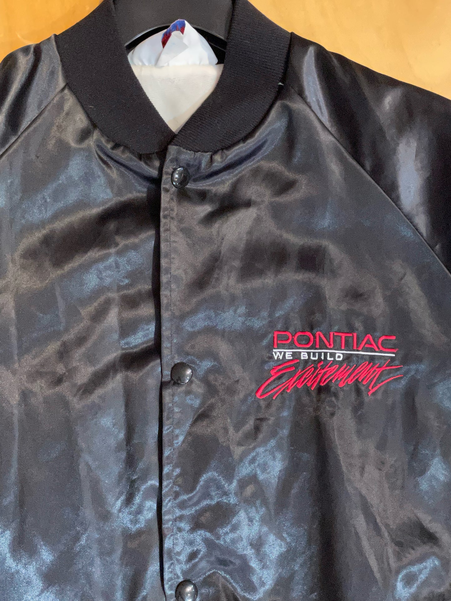 PONTIAC VINTAGE SATIN JACKET MADE IN USA SZ: XL