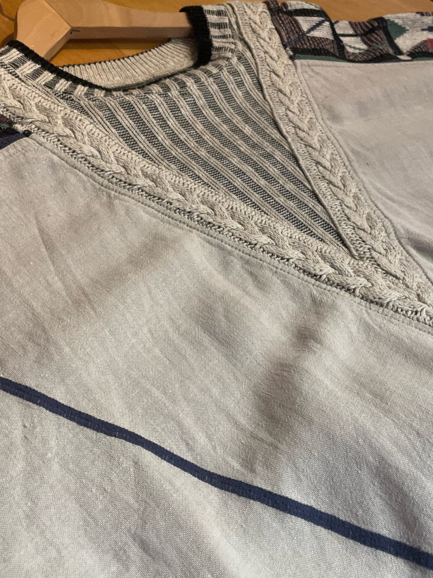 VINTAGE CARLO COLUCCI MADE IN ITALY GRAY PULLOVER SZ: 52=L