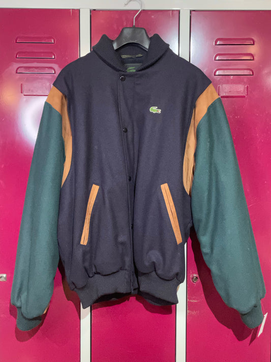 LACOSTE VINTAGE WOOL & SUEDE JACKET SZ: 6/XL