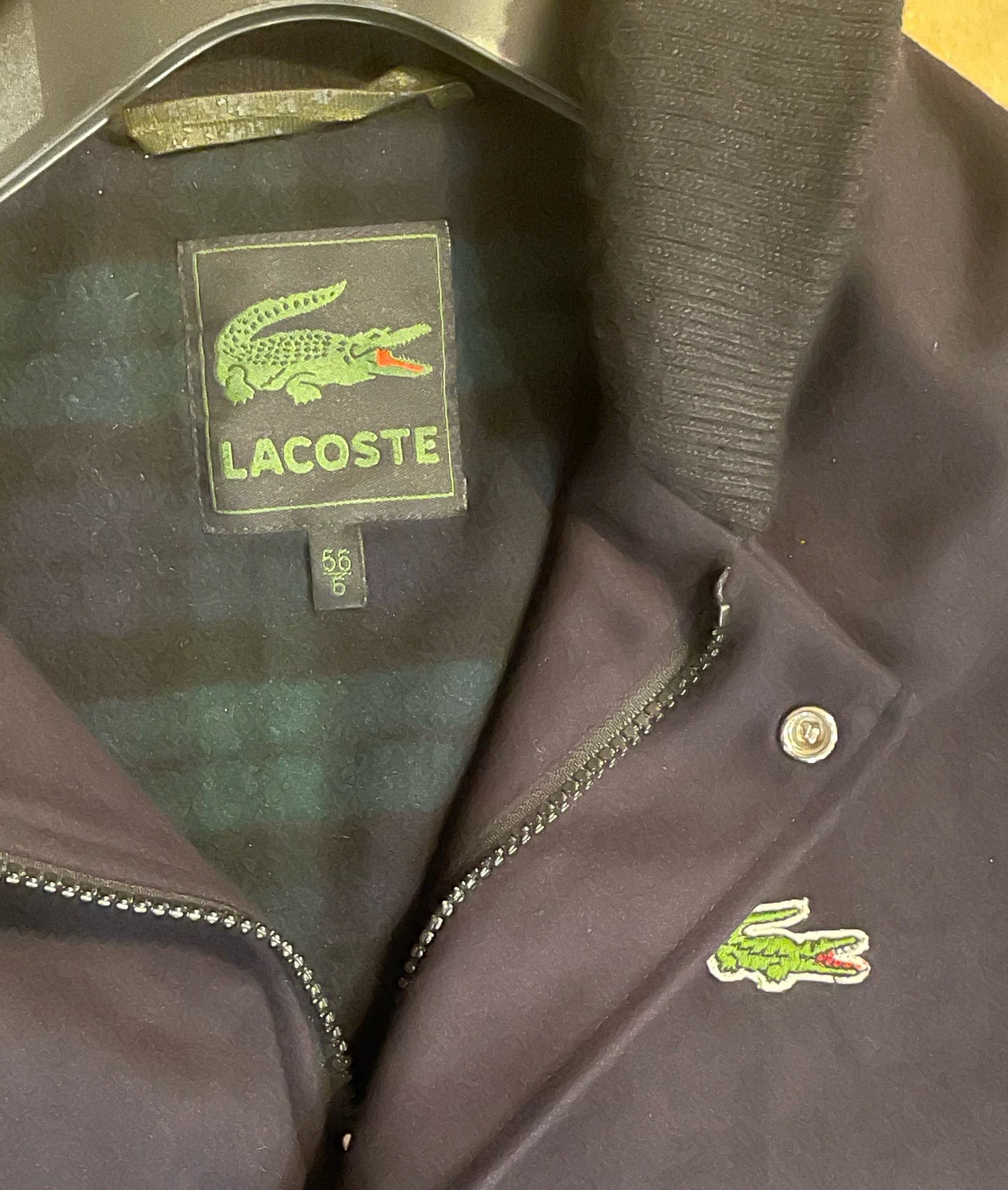 LACOSTE VINTAGE WOOL & SUEDE JACKET SZ: 6/XL