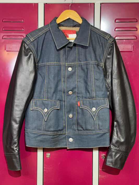LEVI'S RED DENIM & LEATHER SLEEVES JACKET SZ: M