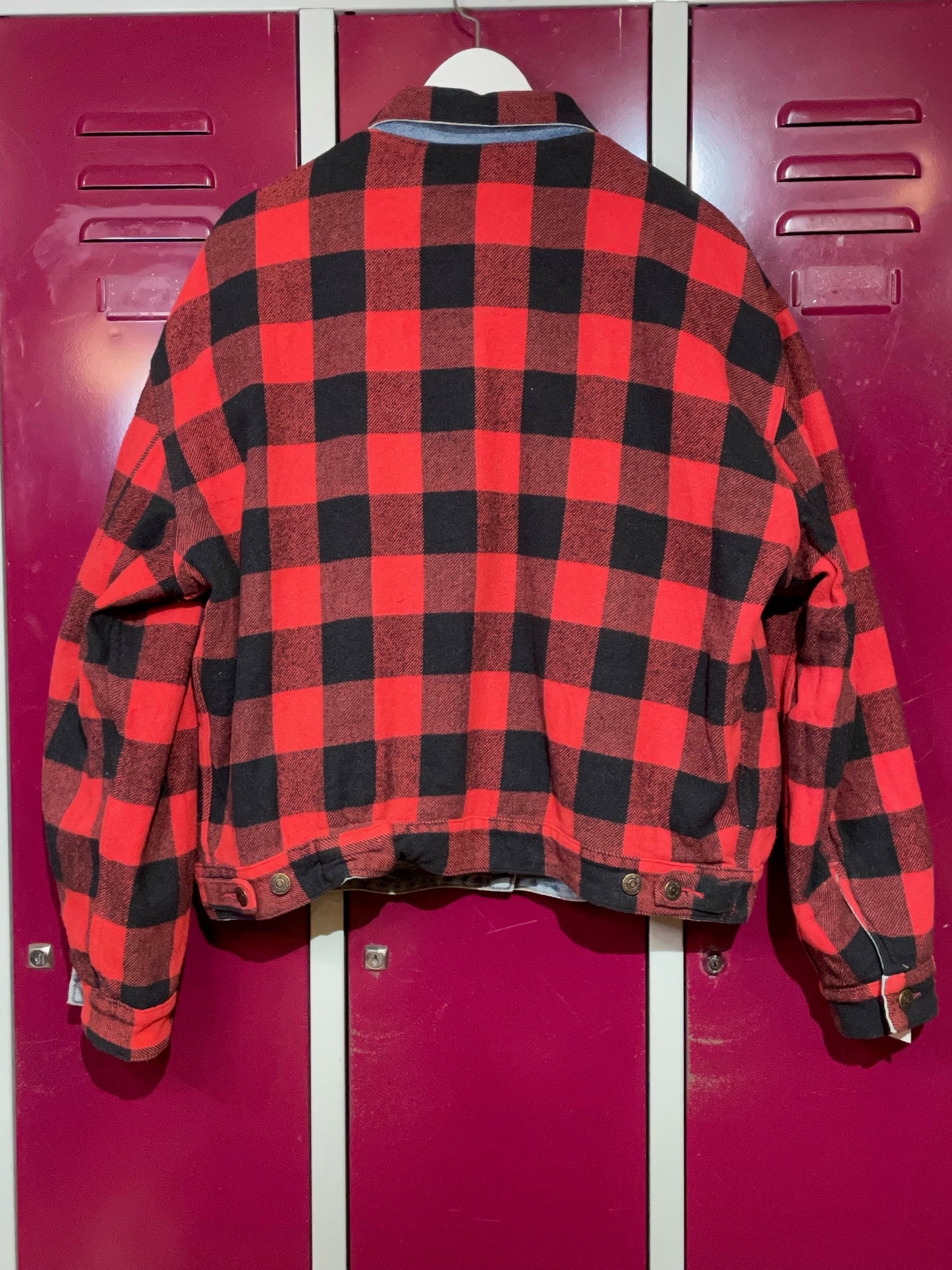 LEVI'S VINTAGE REVERSIBLE DENIM JACKET BUFFALO & PLAID LINED JACKET SZ: XL