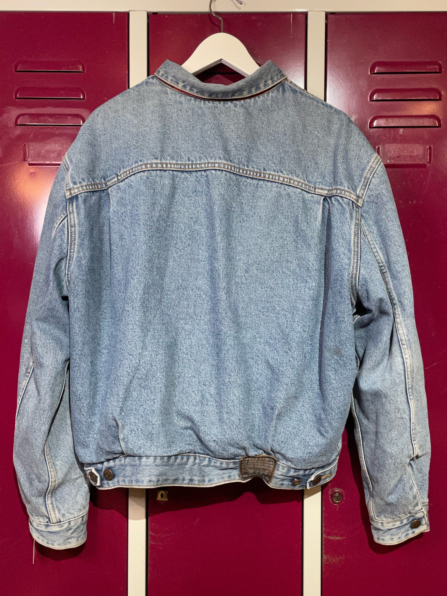 LEVI'S VINTAGE REVERSIBLE DENIM JACKET BUFFALO & PLAID LINED JACKET SZ: XL