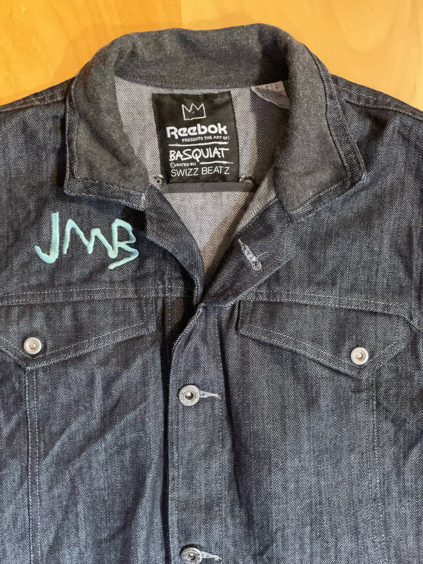 REEBOK BASQUIAT SWIZZ BEATZ DENIM JACKET SZ: S