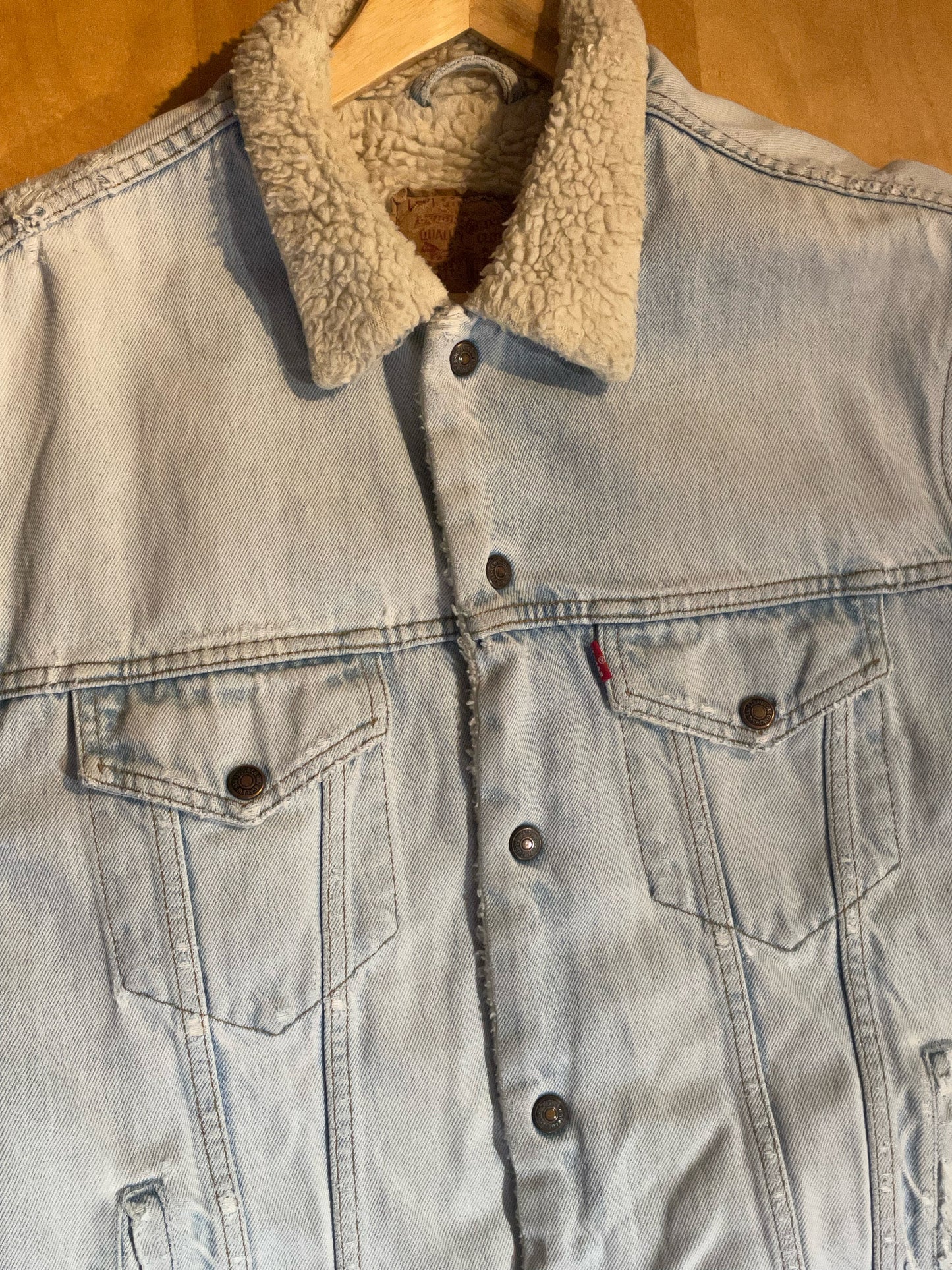LEVI'S VINTAGE SHERPA DENIM JACKET SZ: L/XL