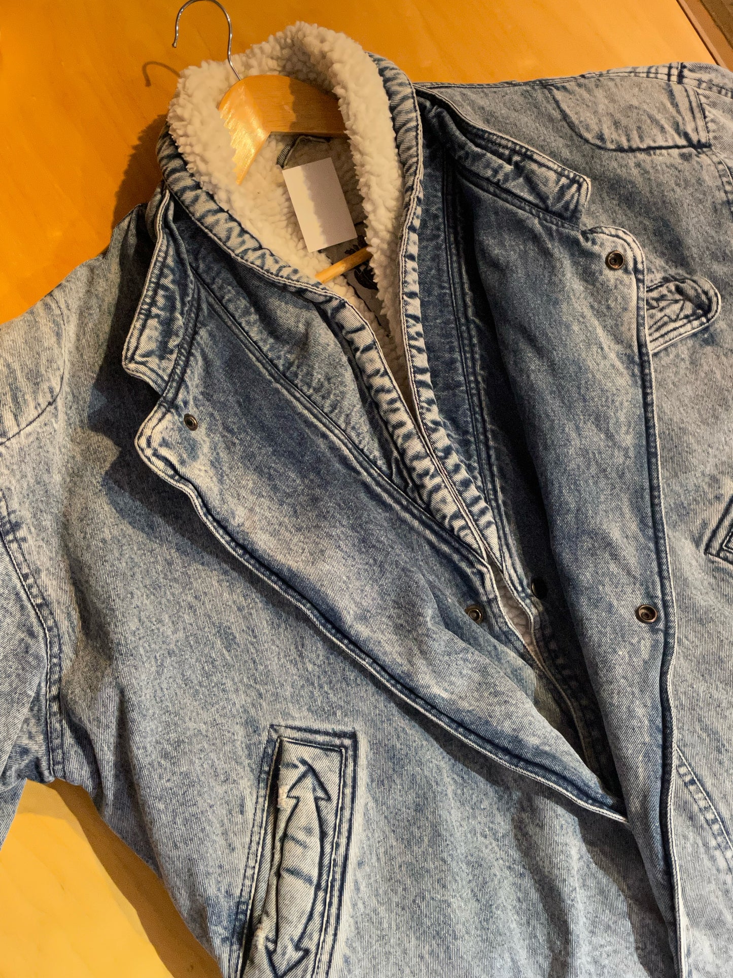 PICDOR VINTAGE SHERPA DENIM JACKET SZ: M