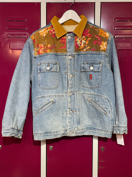 UNIFORM KIDS VINTAGE CORDUROY & DENIM JACKET SZ: M (KIDS/WOMEN)