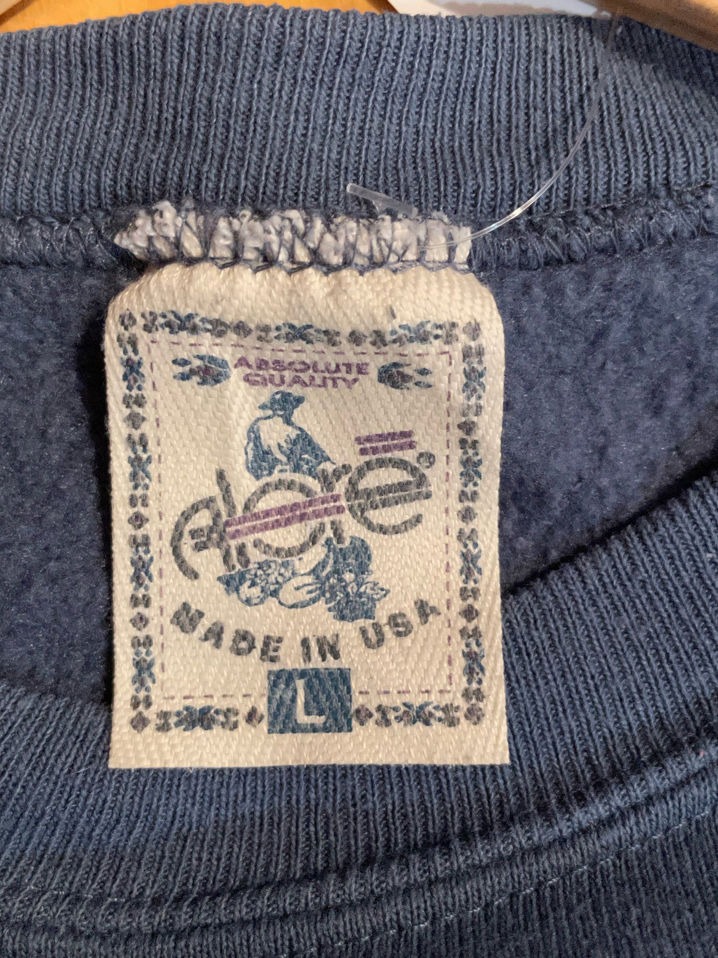 ALORE PENNSYLVANIA MADE IN USA VINTAGE CREWNECK SWEATSHIRT SZ: L moo