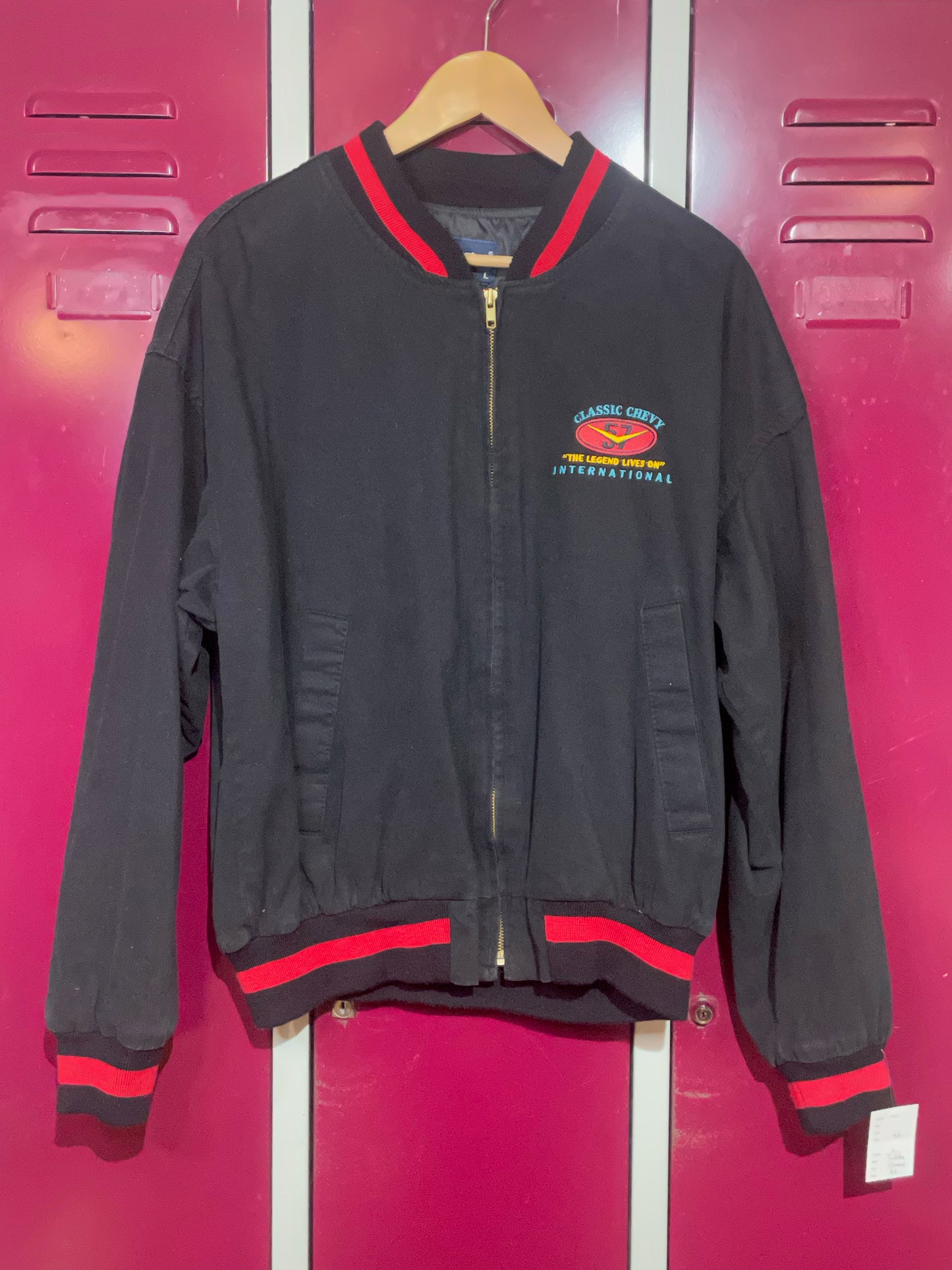 CLASSIC CHEVY VINTAGE BOMBER JACKET SZ: L